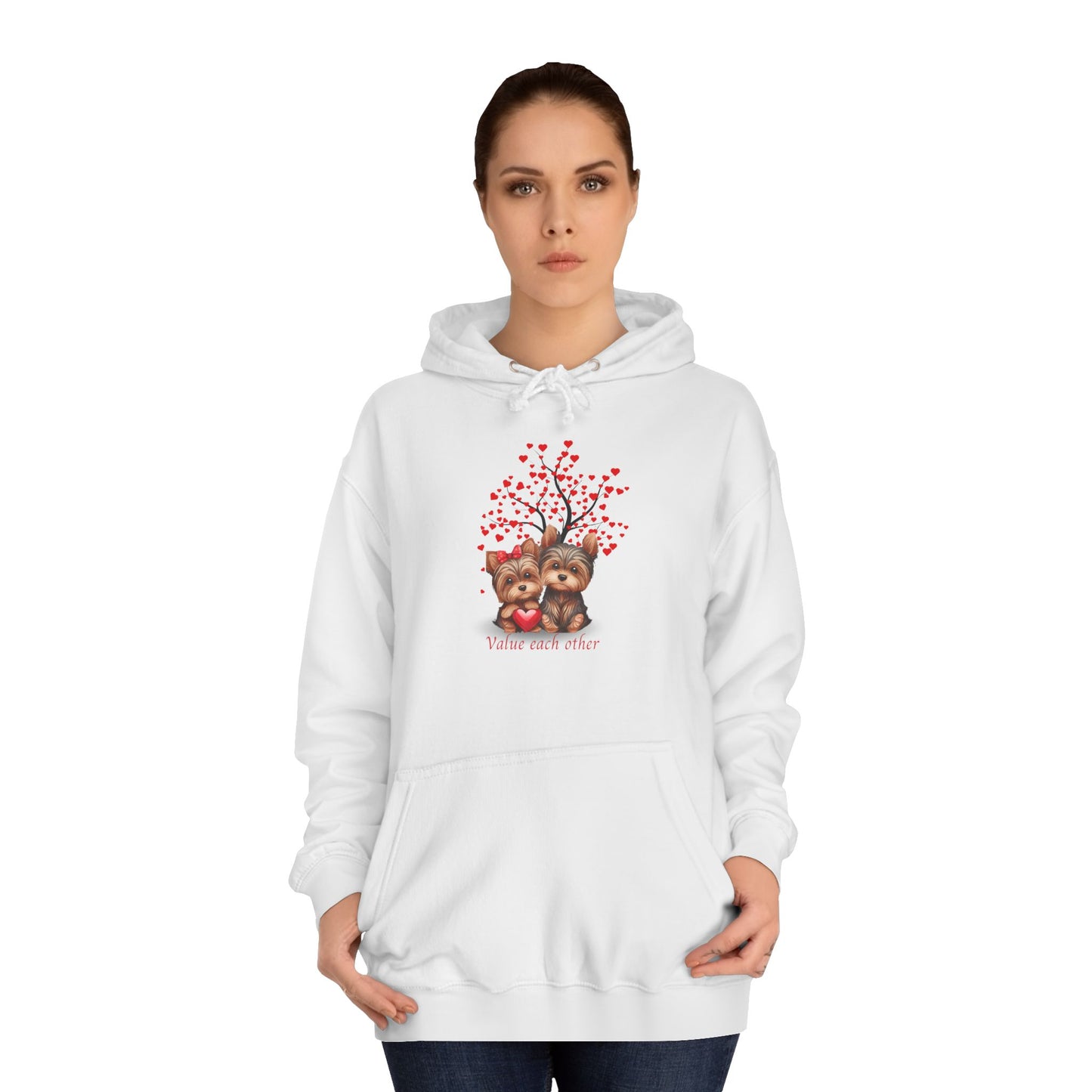 Baby Blue Hoodie for Him & Her – Perfect for Dog Lovers with Heart Paw Print Design