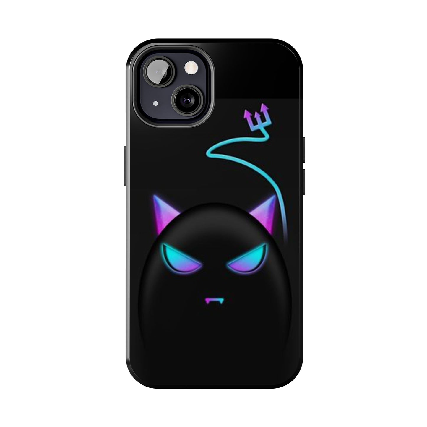 Demonic Cat Tough Phone Case - Cute & Edgy Phone Protection for Cat Lovers
