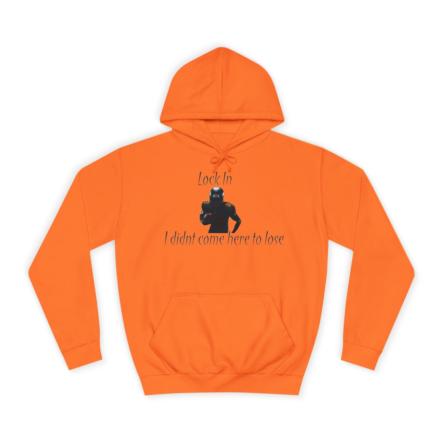 Glacier White Men’s NFL Hoodie – "Lock In" Football Edition Sweatshirt with Drawstrings & Kangaroo Pocket