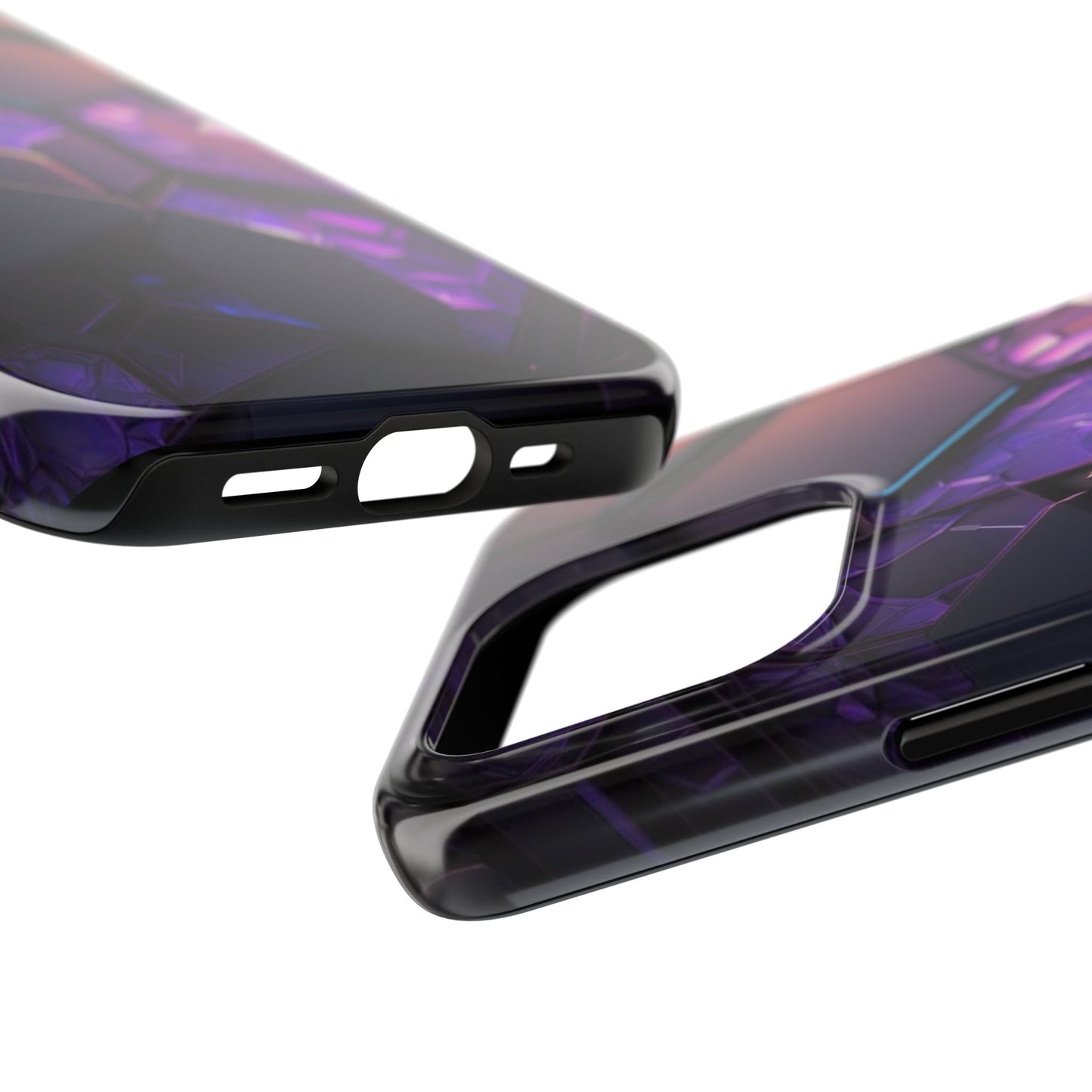 Hexagonal Tough Phone Case - Vibrant Protective Design for Tech Enthusiasts