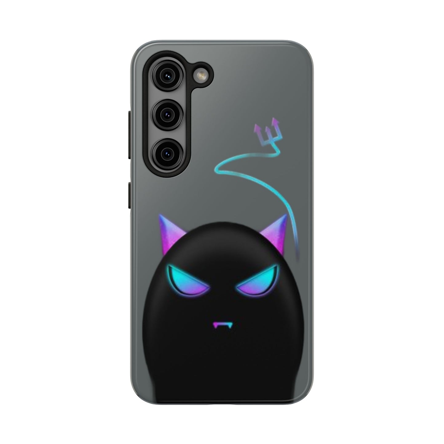 Demonic Cat Tough Phone Case - Cute & Edgy Phone Protection for Cat Lovers