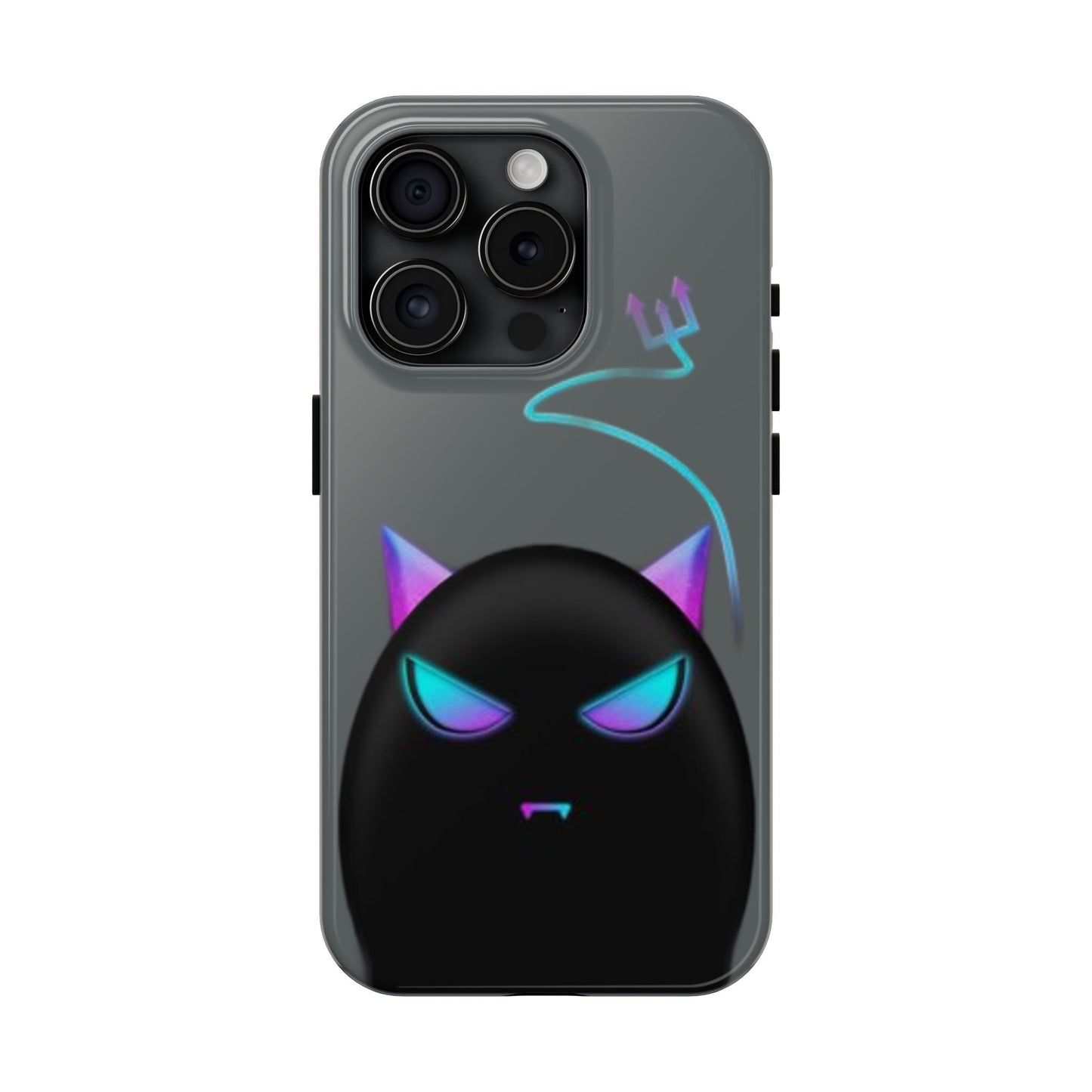 Demonic Cat Tough Phone Case - Cute & Edgy Phone Protection for Cat Lovers