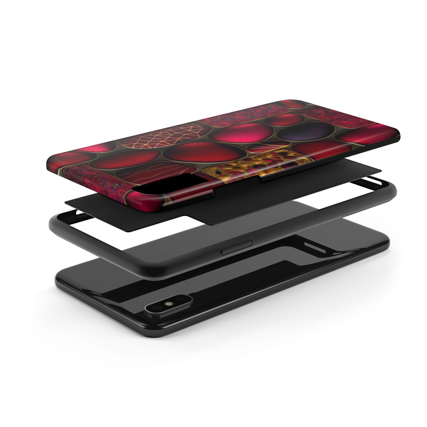 🔴 Tough Phone Cases – Red Stones Design for iPhone & Android – Durable Protection & Stylish Look