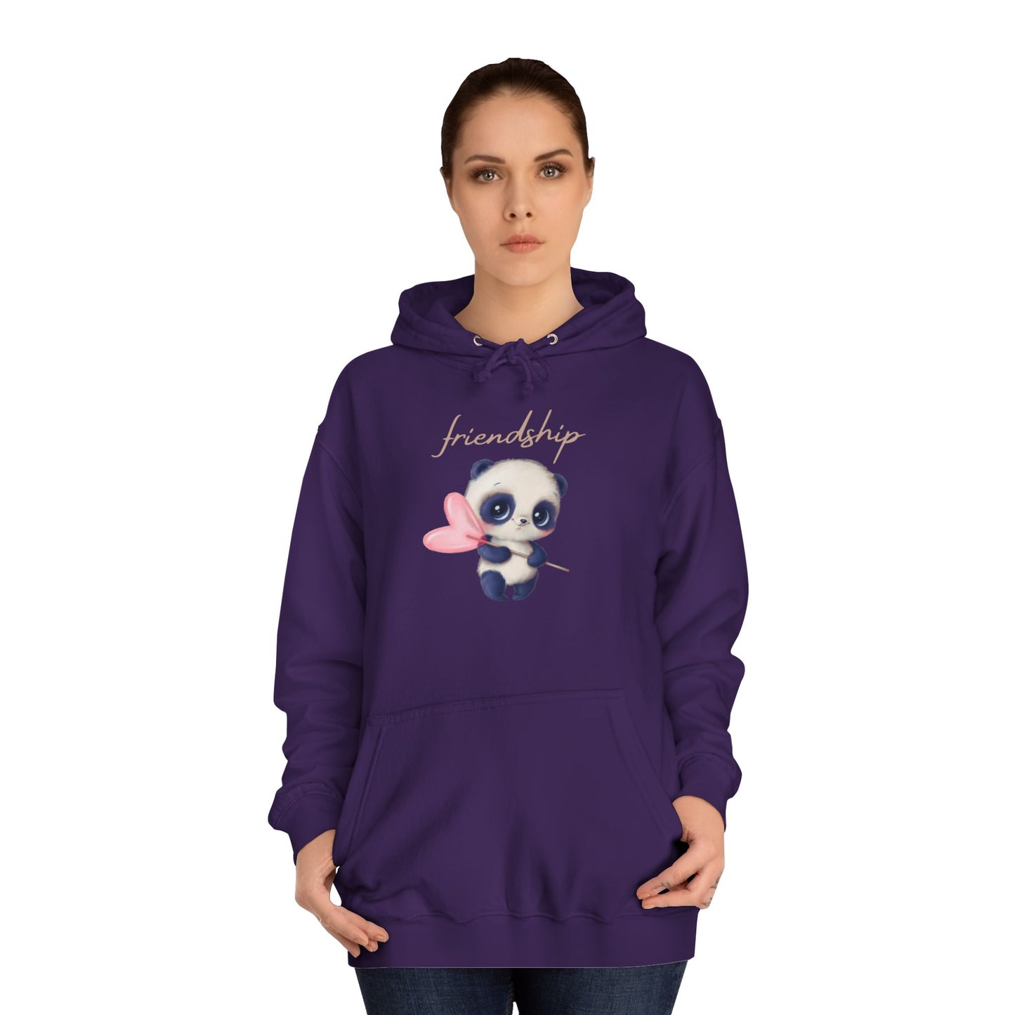 Soft Cloud Cute Sweater for Women – "Friendship Panda" Cozy Graphic Pullover