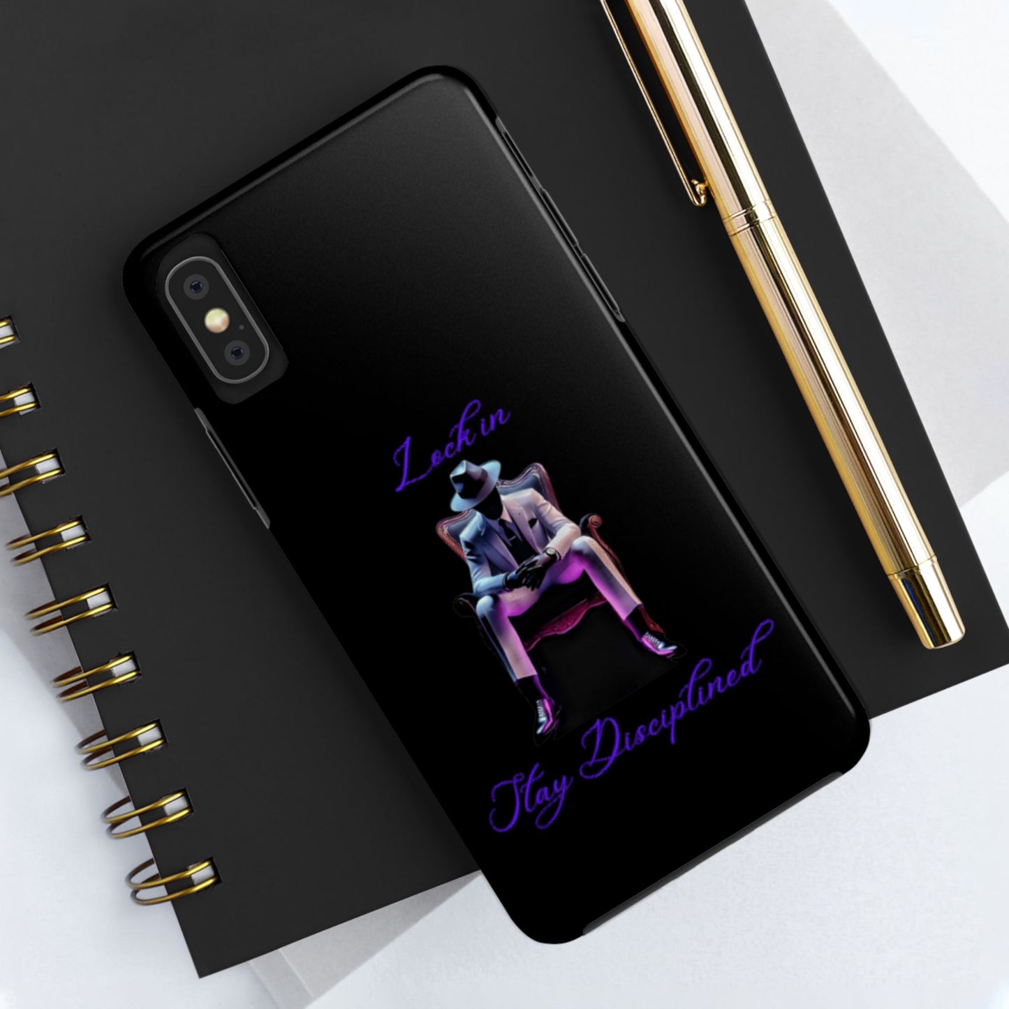 Phone case- Lock In, Stay DIsciplined Tough Phone Case - Durable Protection