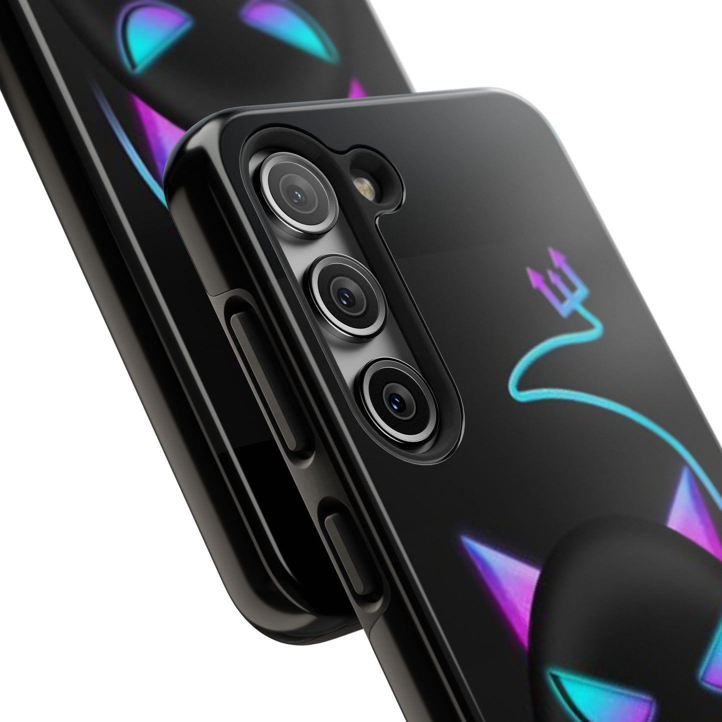 Demonic Cat Tough Phone Case - Cute & Edgy Phone Protection for Cat Lovers