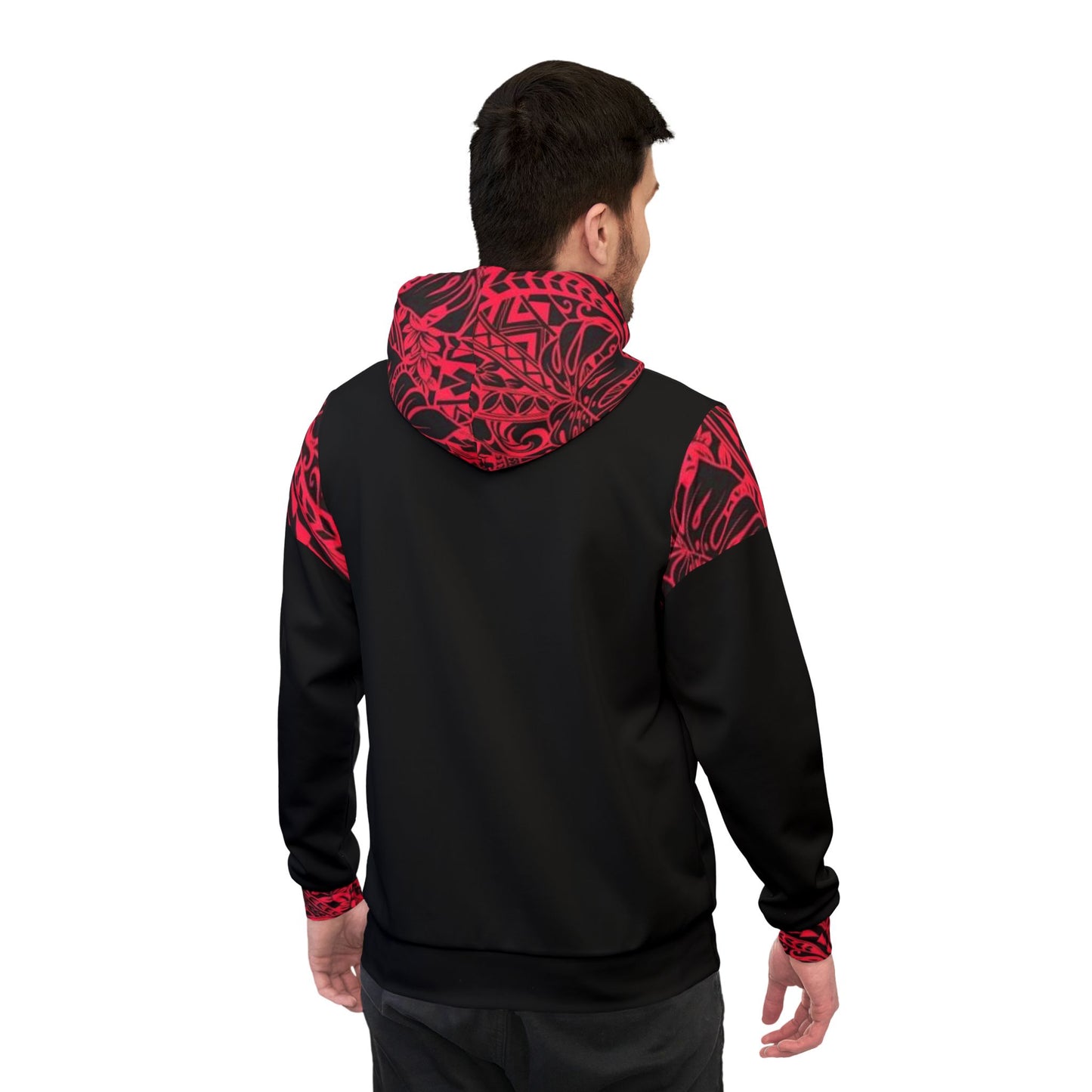 π₯ Tribal Black and Red Hoodie β Bold & Stylish Streetwear for Men & Women
