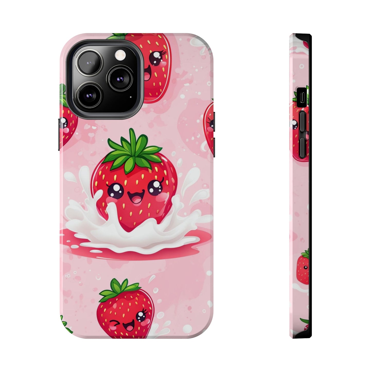 Kawaii Strawberry Tough Phone Case - Cute & Durable Protection