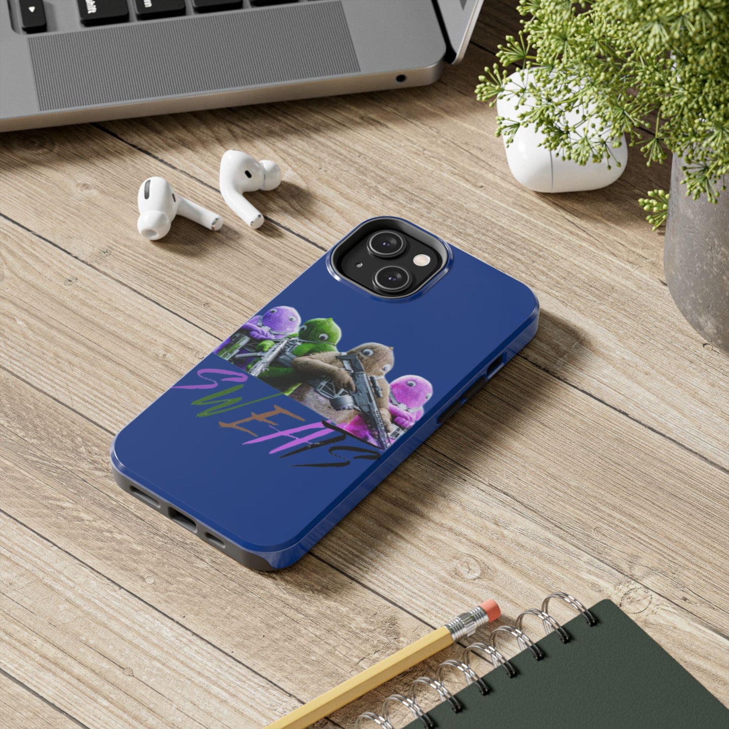 Cool Cartoon-Inspired Tough Phone Case - 'SWEATS'