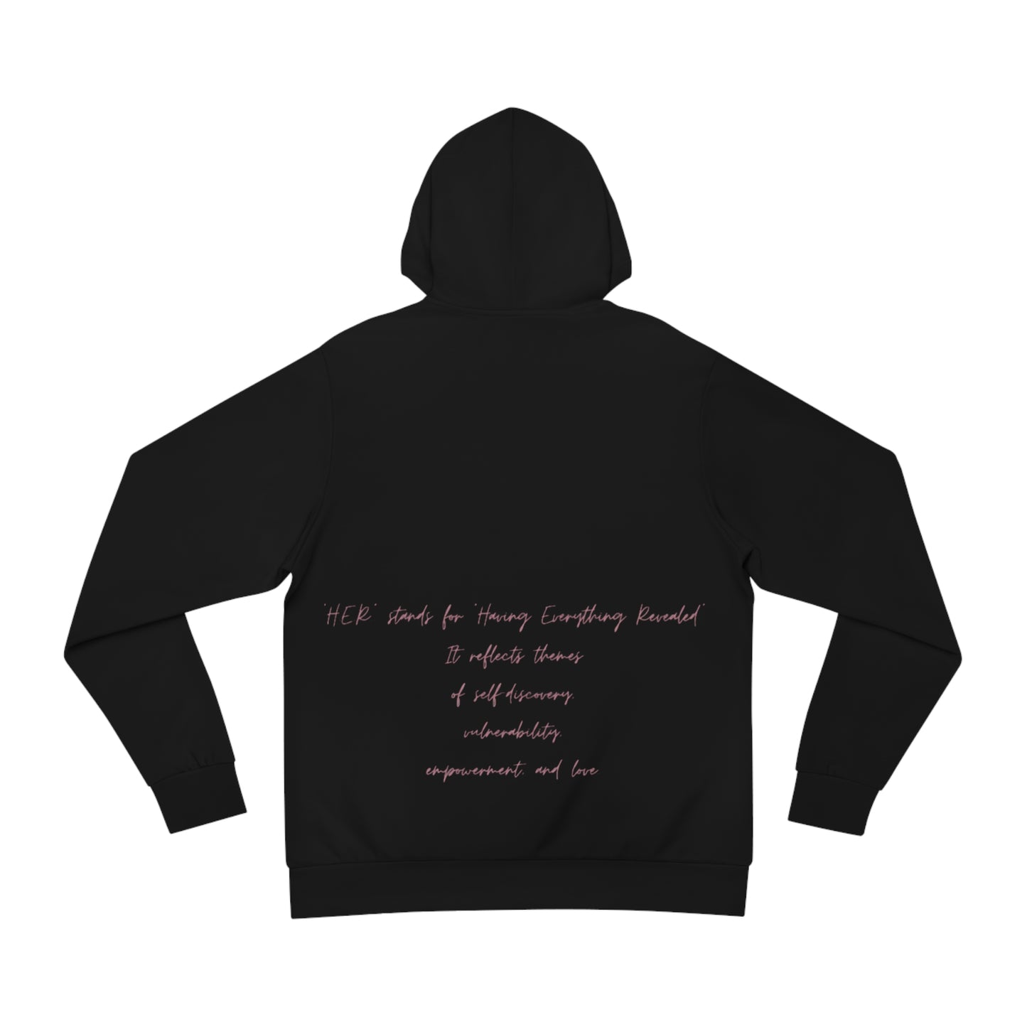 Midnight Bloom Black Hoodie for Women – "HER Flowers" Mother’s Day Inspired Graphic Wear