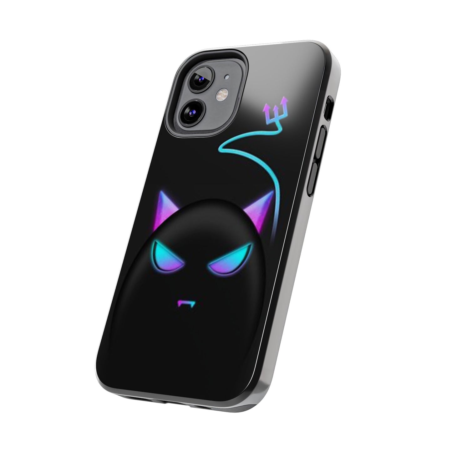 Demonic Cat Tough Phone Case - Cute & Edgy Phone Protection for Cat Lovers