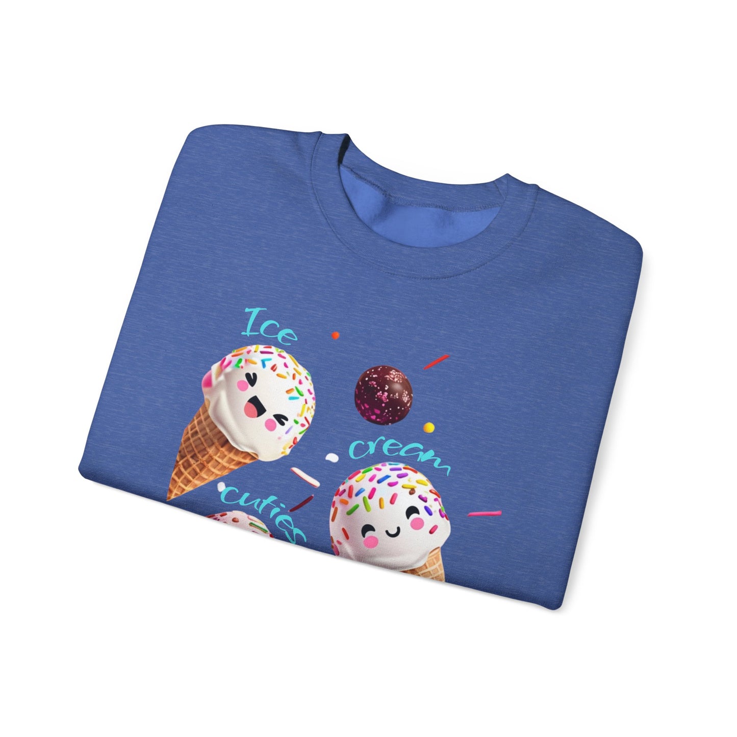 Bubblegum Bliss Pink Sweatshirt for Women – Cute Ice Cream Cone Sweet Treat Design