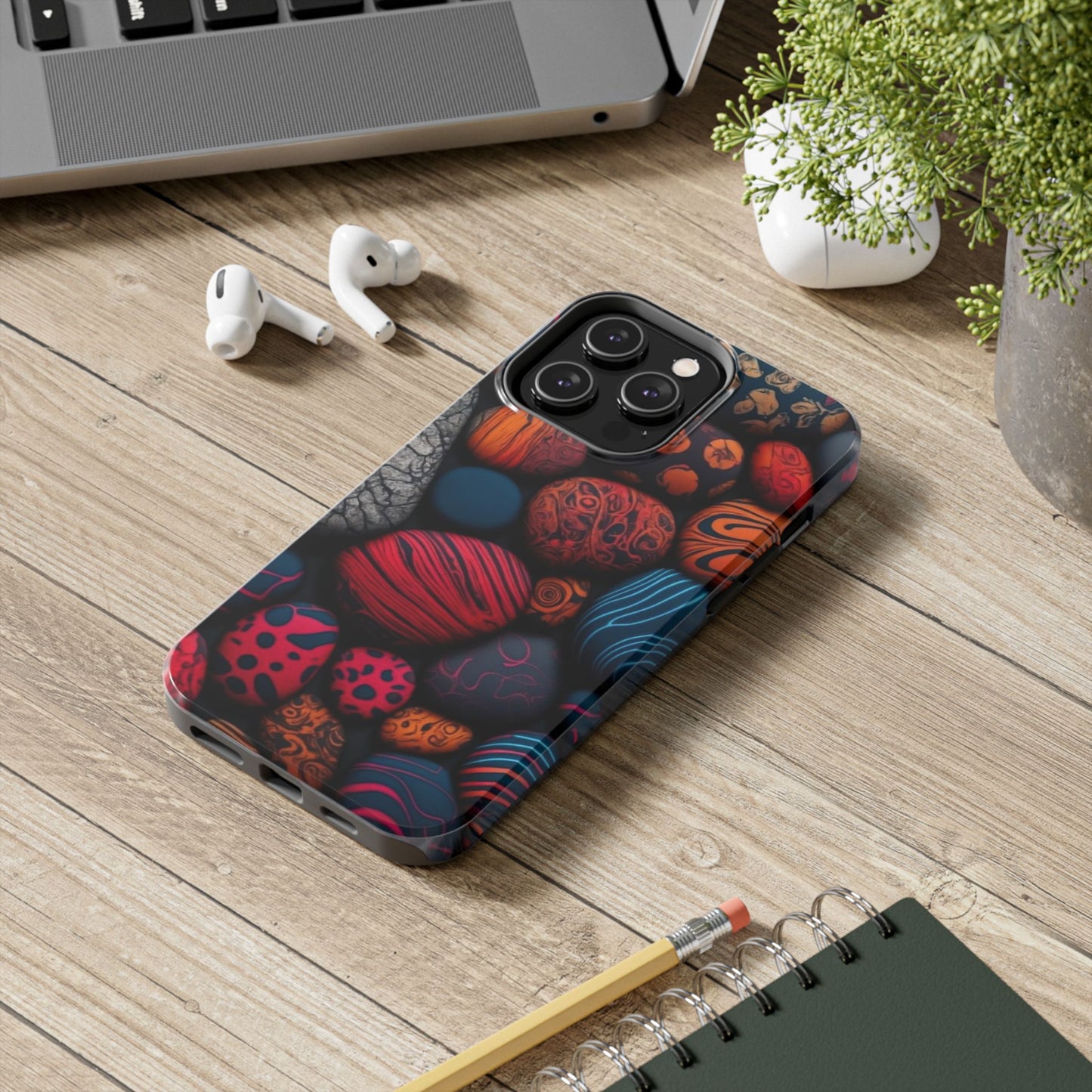 π₯ Vibrant Rock Pattern Tough Phone Case β Shockproof Protection for iPhones π±