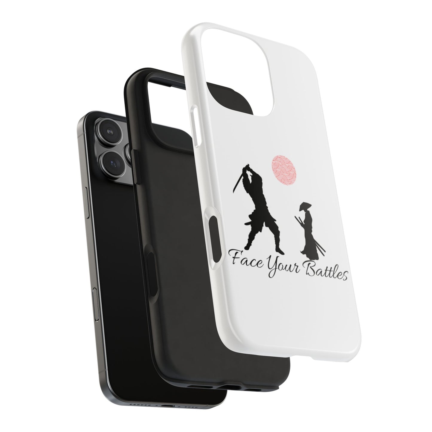 Phone case- Face Your Battles Tough Phone Case - Durable Protection