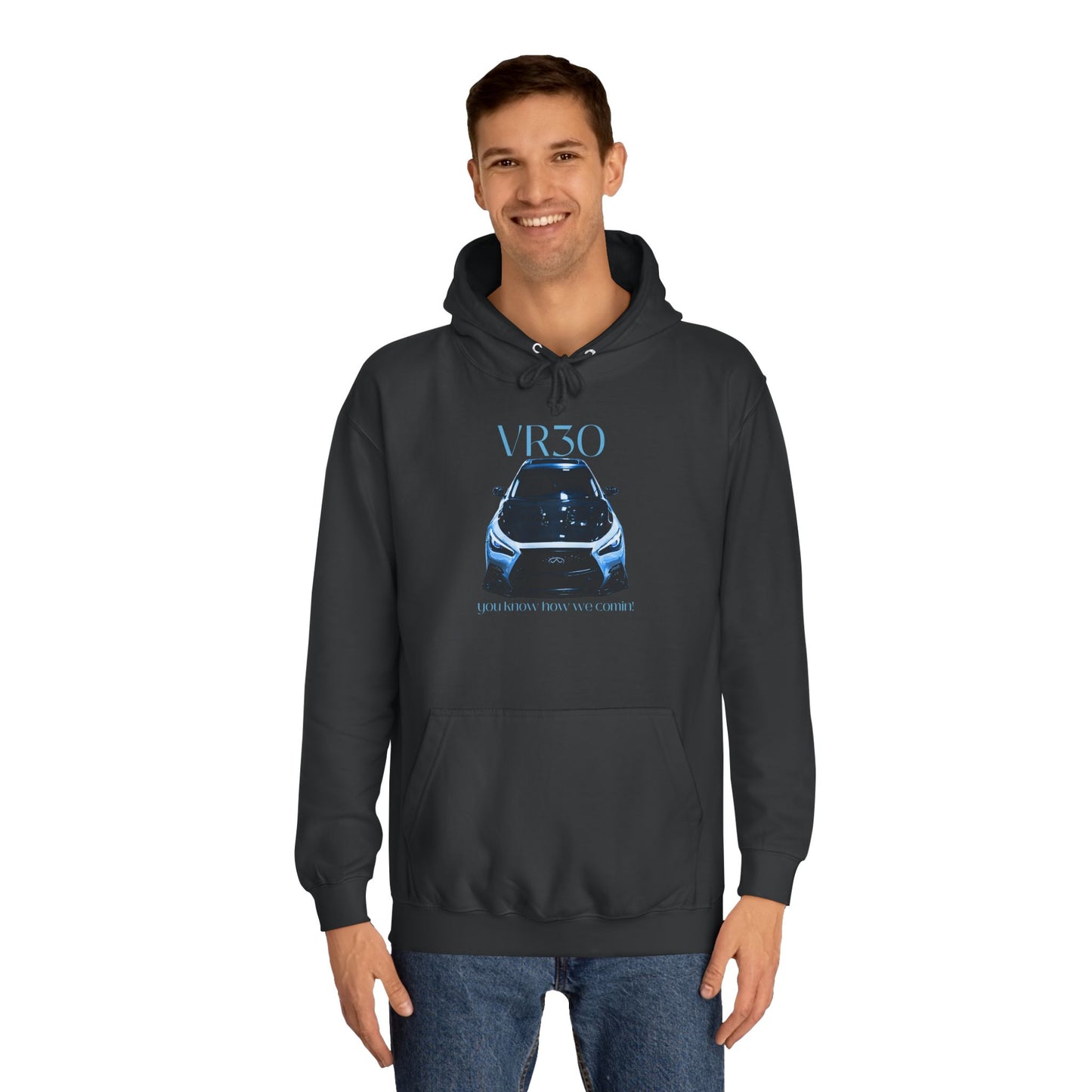 Midnight Horizon Blue Hoodie for Men & Women – V3ro Sports Car Enthusiast Apparel