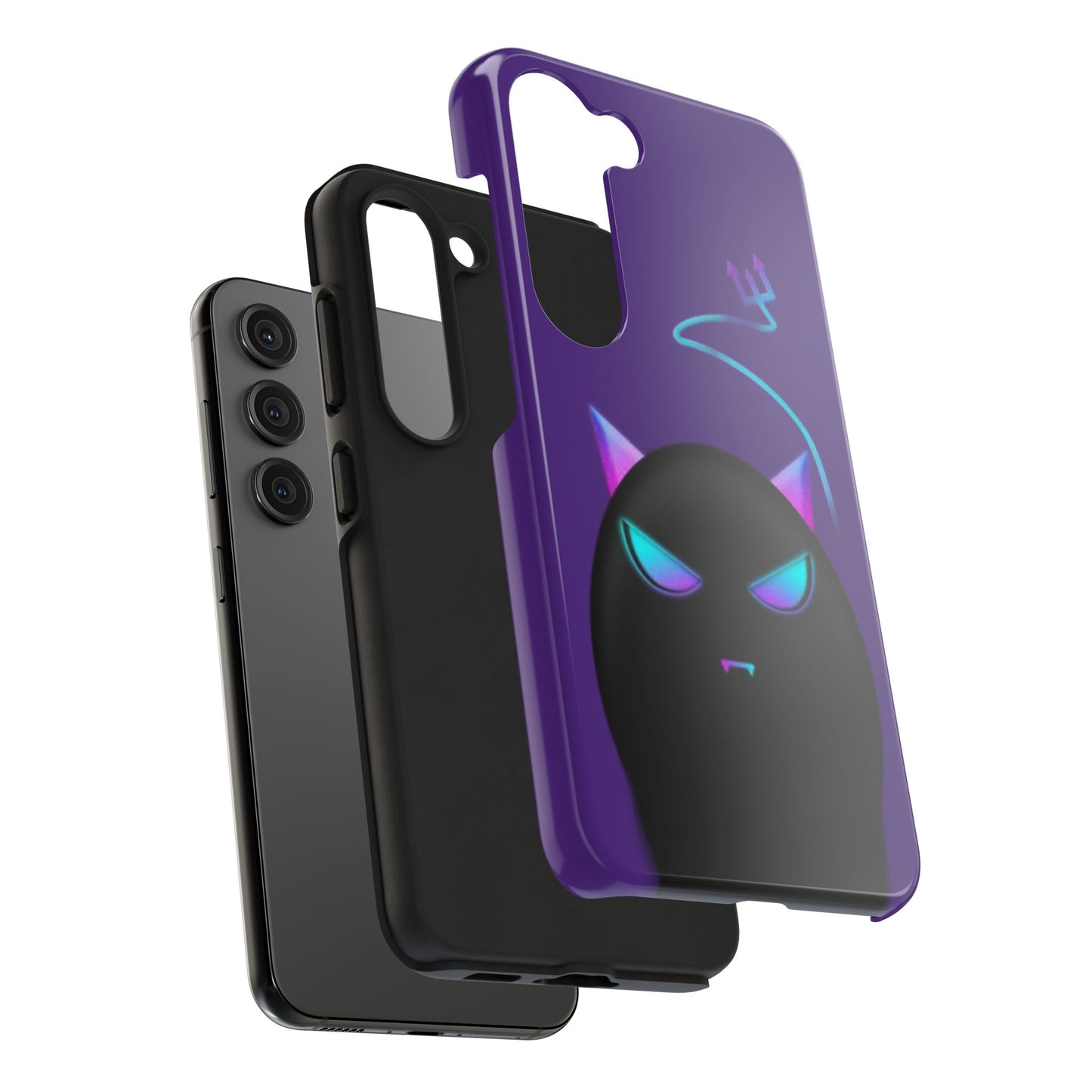 Demonic Cat Tough Phone Case - Cute & Edgy Phone Protection for Cat Lovers