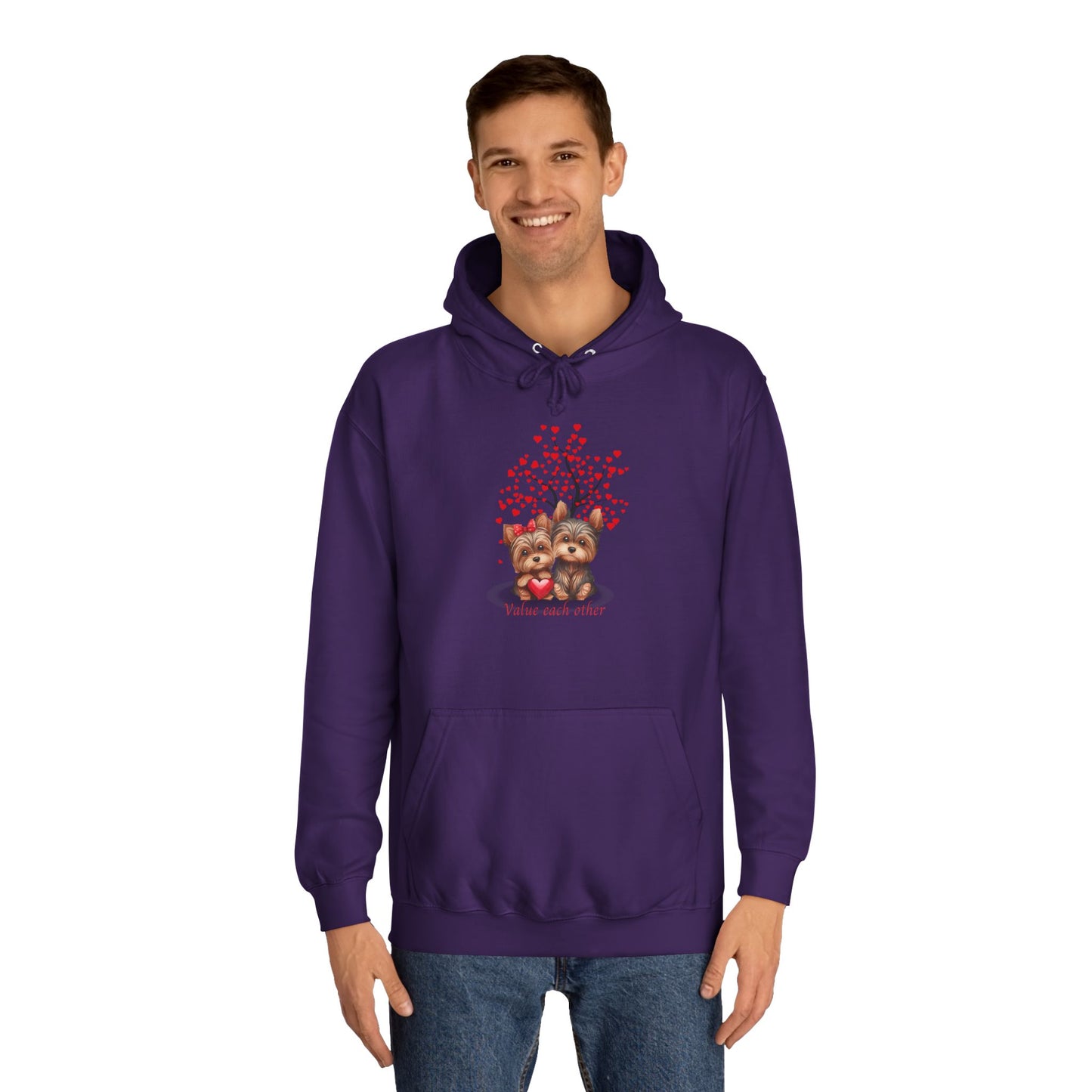 Baby Blue Hoodie for Him & Her – Perfect for Dog Lovers with Heart Paw Print Design