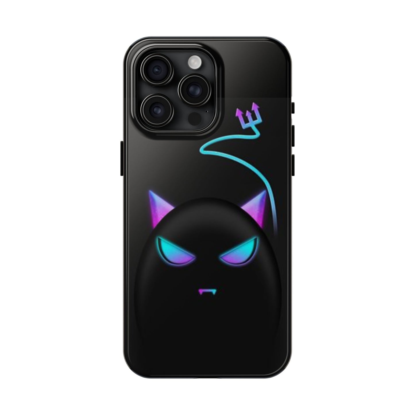 Demonic Cat Tough Phone Case - Cute & Edgy Phone Protection for Cat Lovers