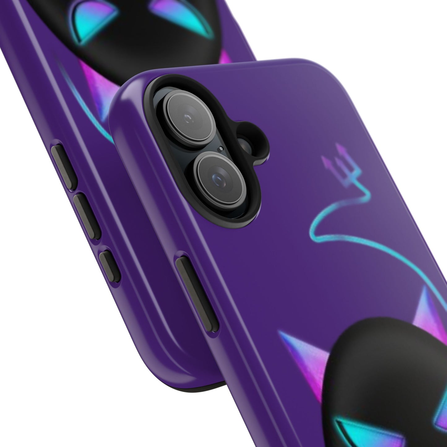 Demonic Cat Tough Phone Case - Cute & Edgy Phone Protection for Cat Lovers
