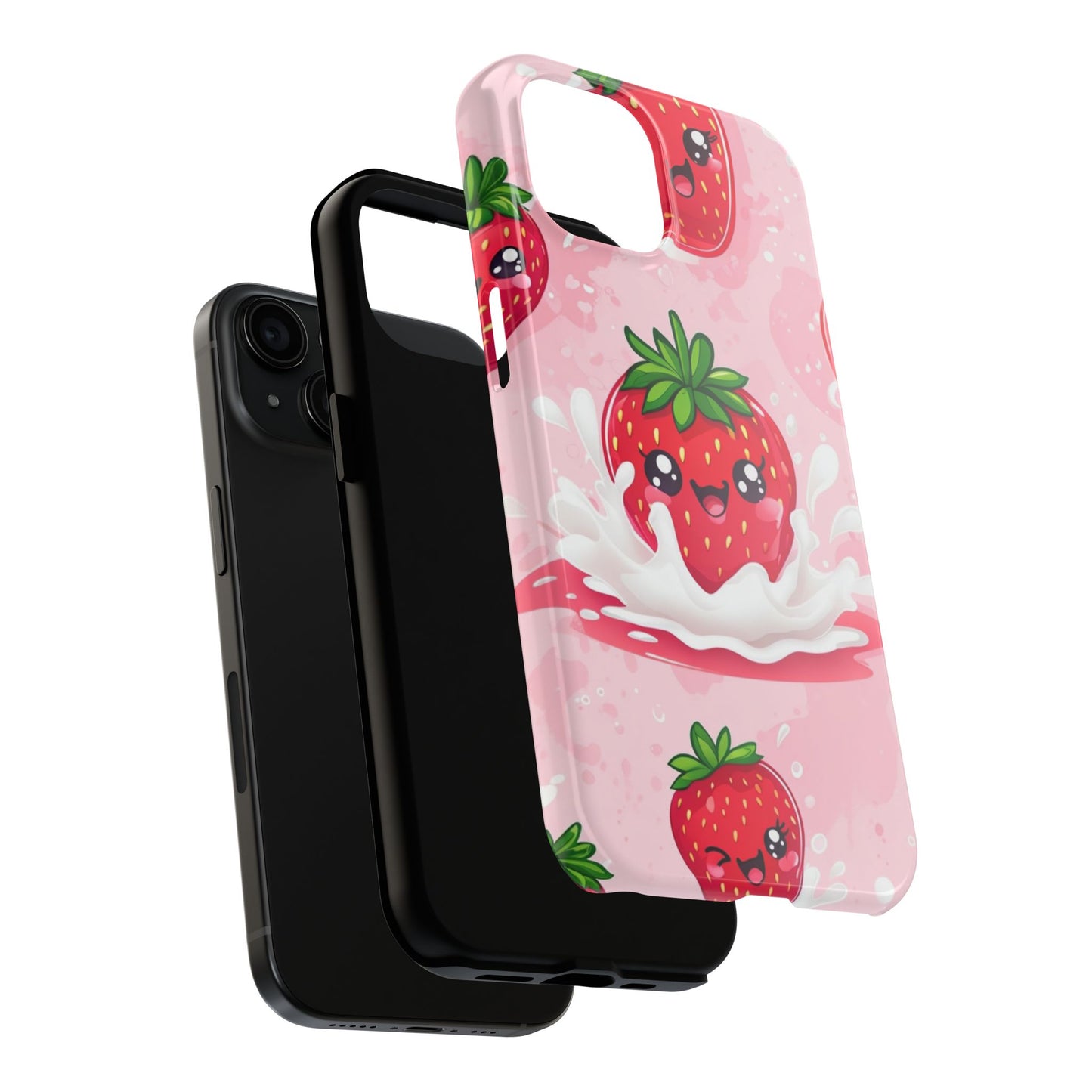 Kawaii Strawberry Tough Phone Case - Cute & Durable Protection
