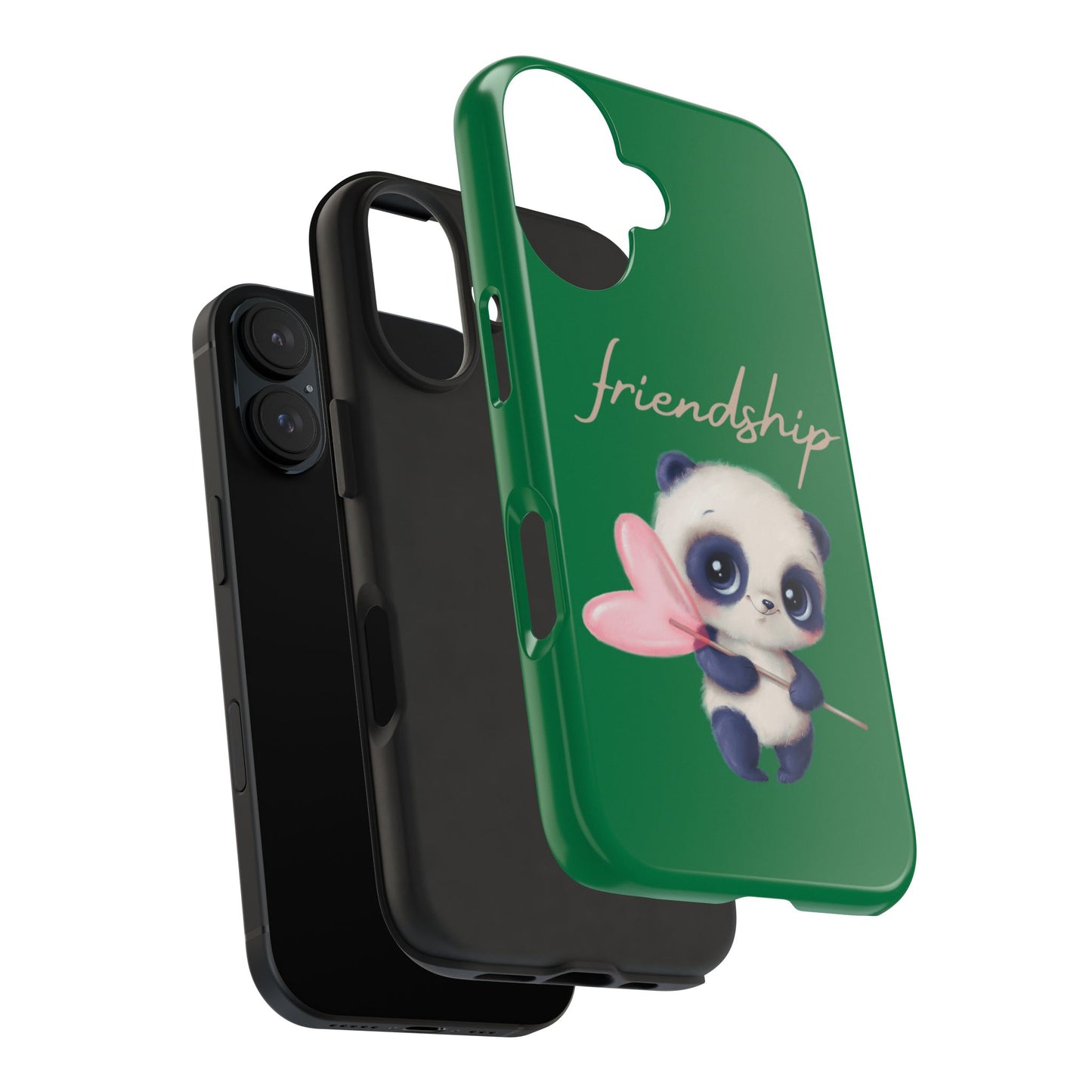 Phone case- Cute Panda Friendship Tough Phone Case - Durable Protection
