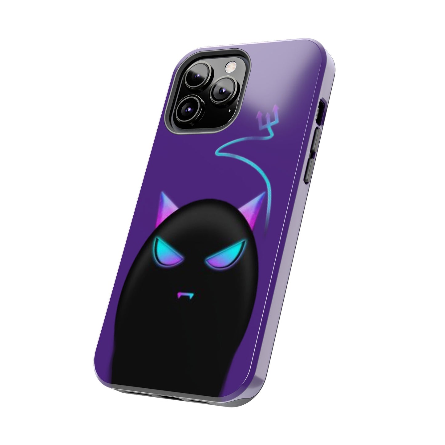 Demonic Cat Tough Phone Case - Cute & Edgy Phone Protection for Cat Lovers