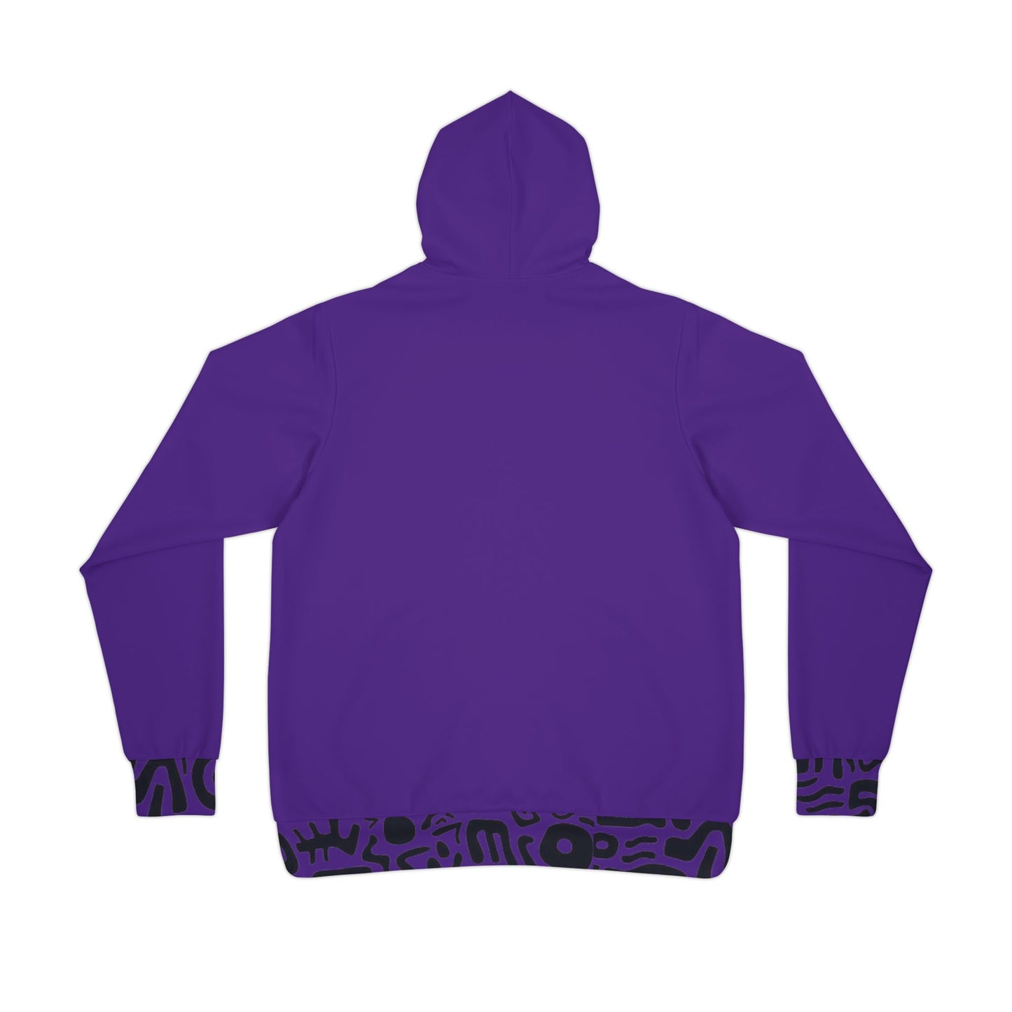 🔥 Bold Purple & Black Tribal Pattern Hoodie – Edgy Streetwear Meets Comfort (2025)