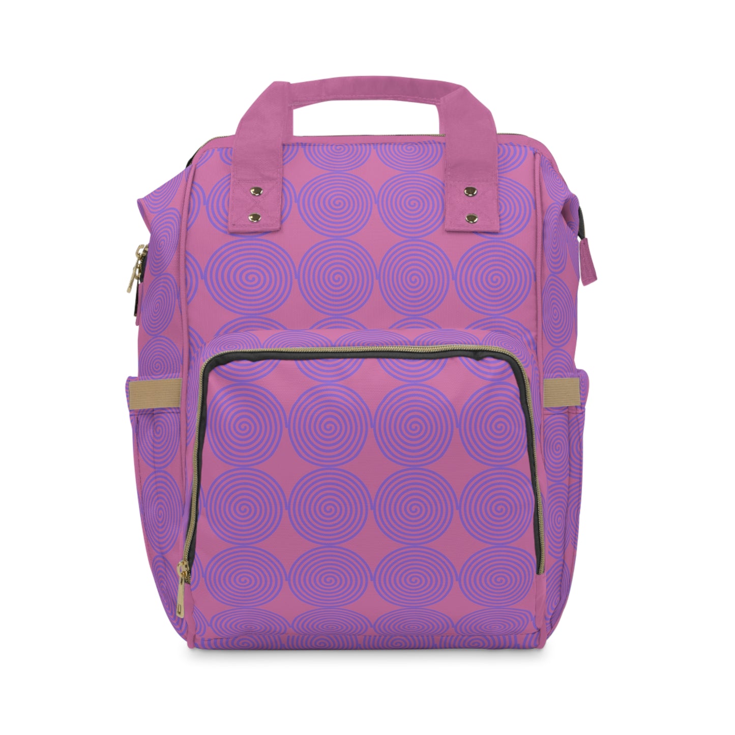 π Stylish Diaper Backpack with Spiral Pattern β Trendy & Functional for Parents π