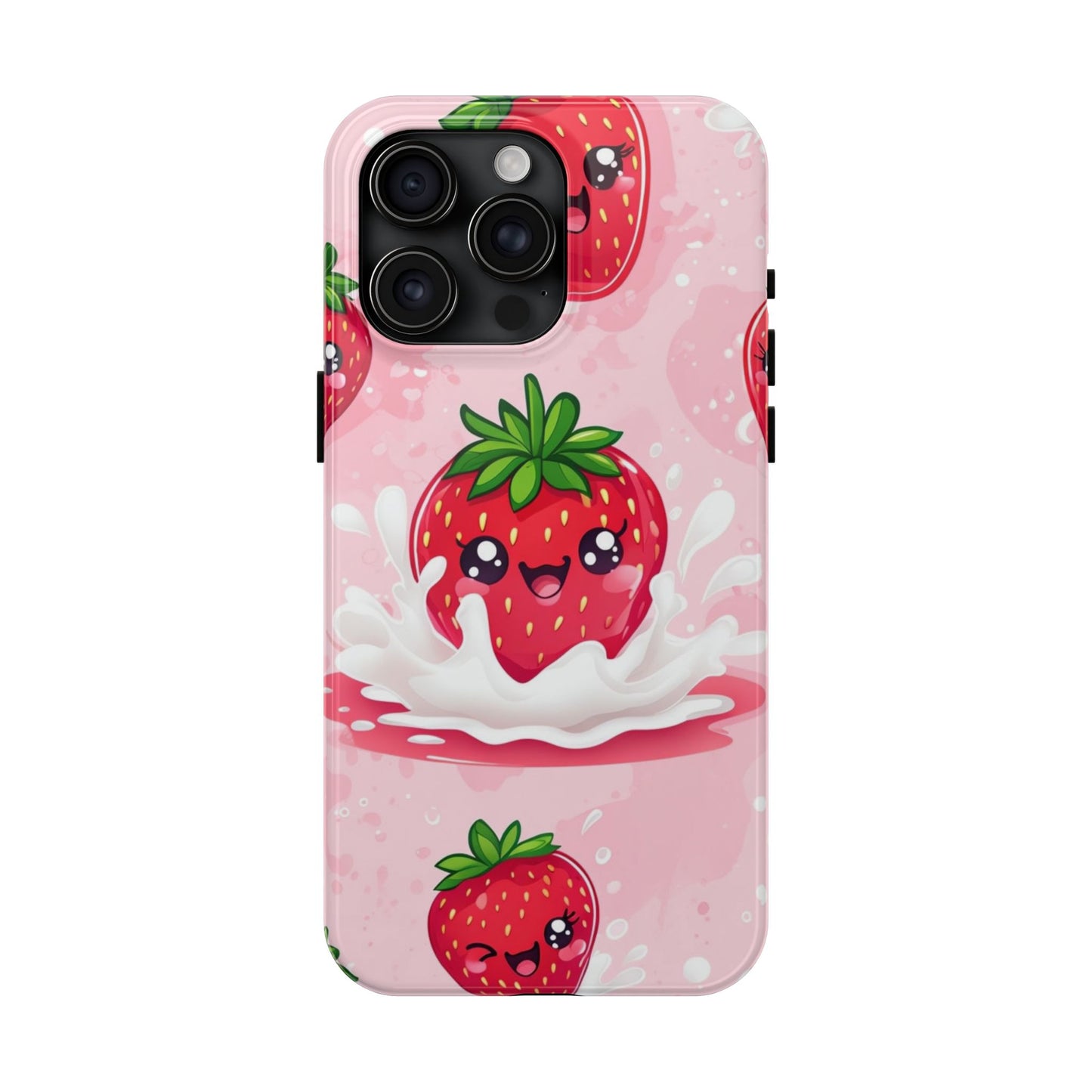 Kawaii Strawberry Tough Phone Case - Cute & Durable Protection