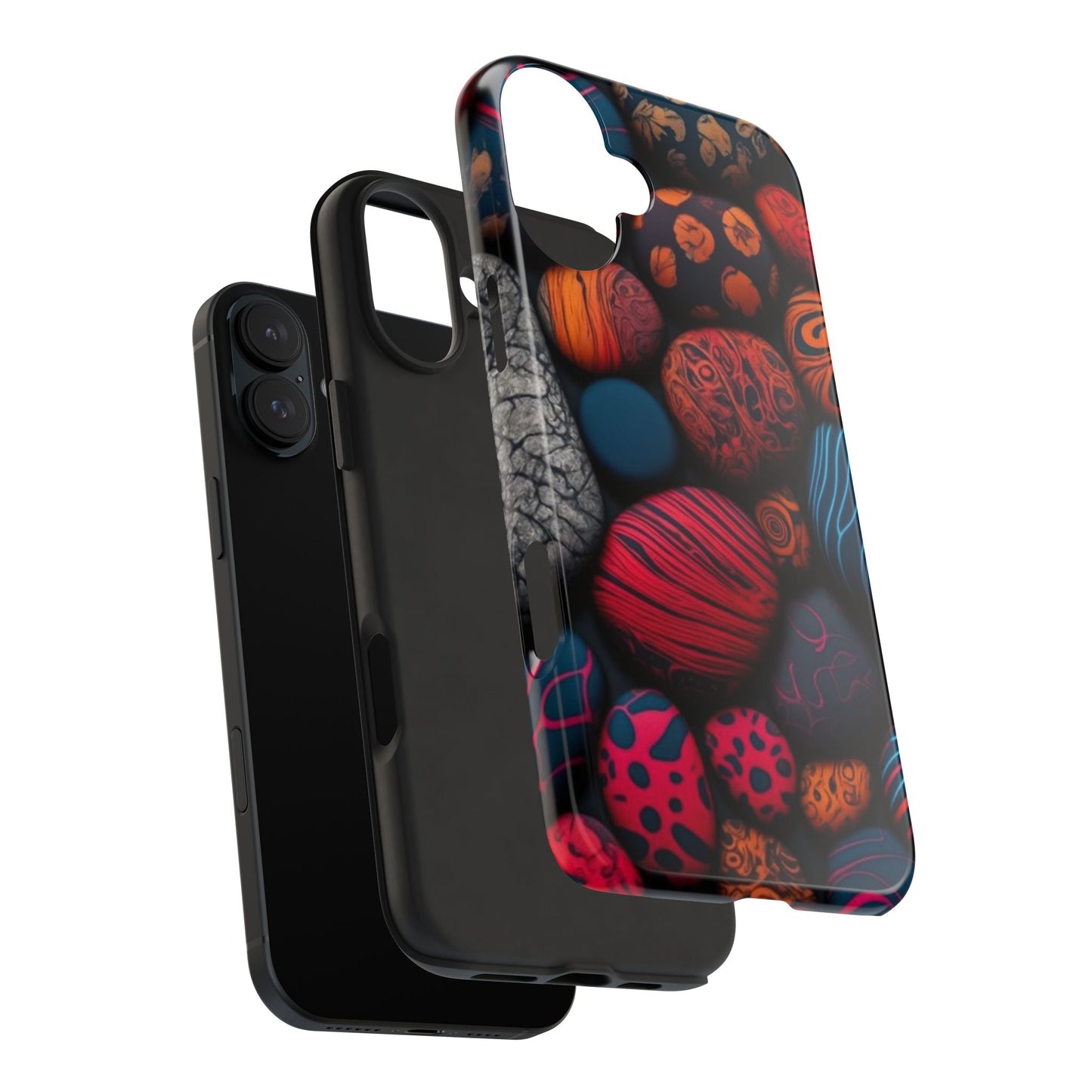 π₯ Vibrant Rock Pattern Tough Phone Case β Shockproof Protection for iPhones π±