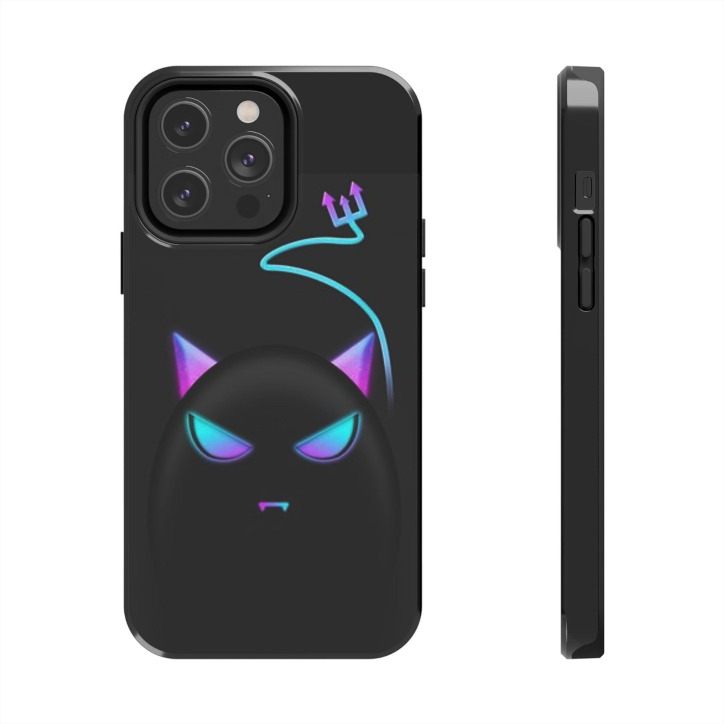 Demonic Cat Tough Phone Case - Cute & Edgy Phone Protection for Cat Lovers