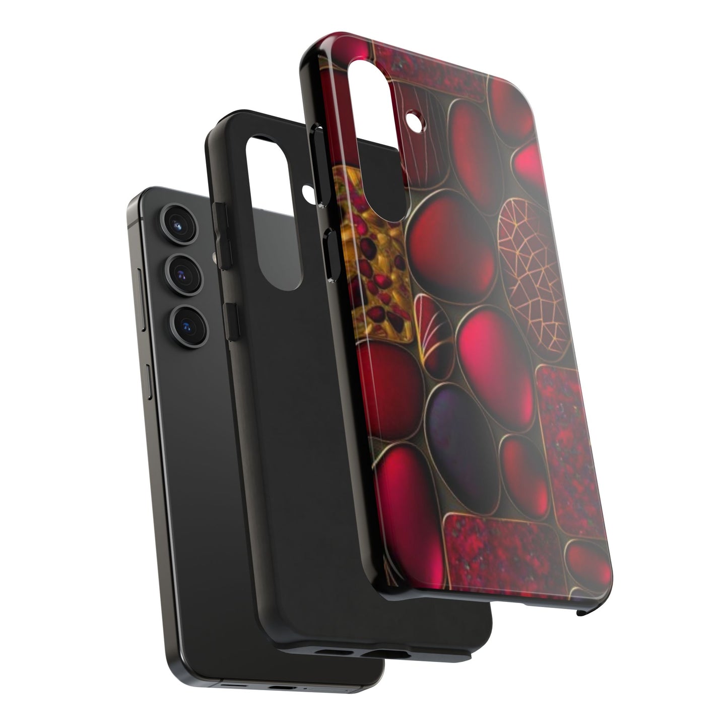 🔴 Tough Phone Cases – Red Stones Design for iPhone & Android – Durable Protection & Stylish Look