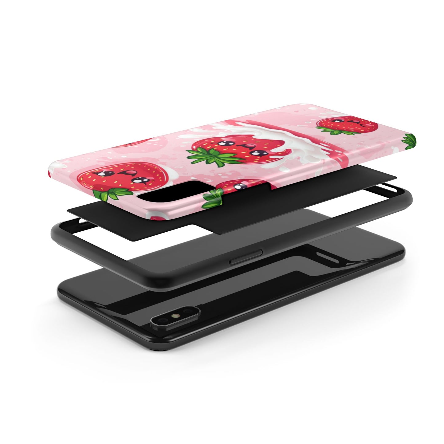 Kawaii Strawberry Tough Phone Case - Cute & Durable Protection