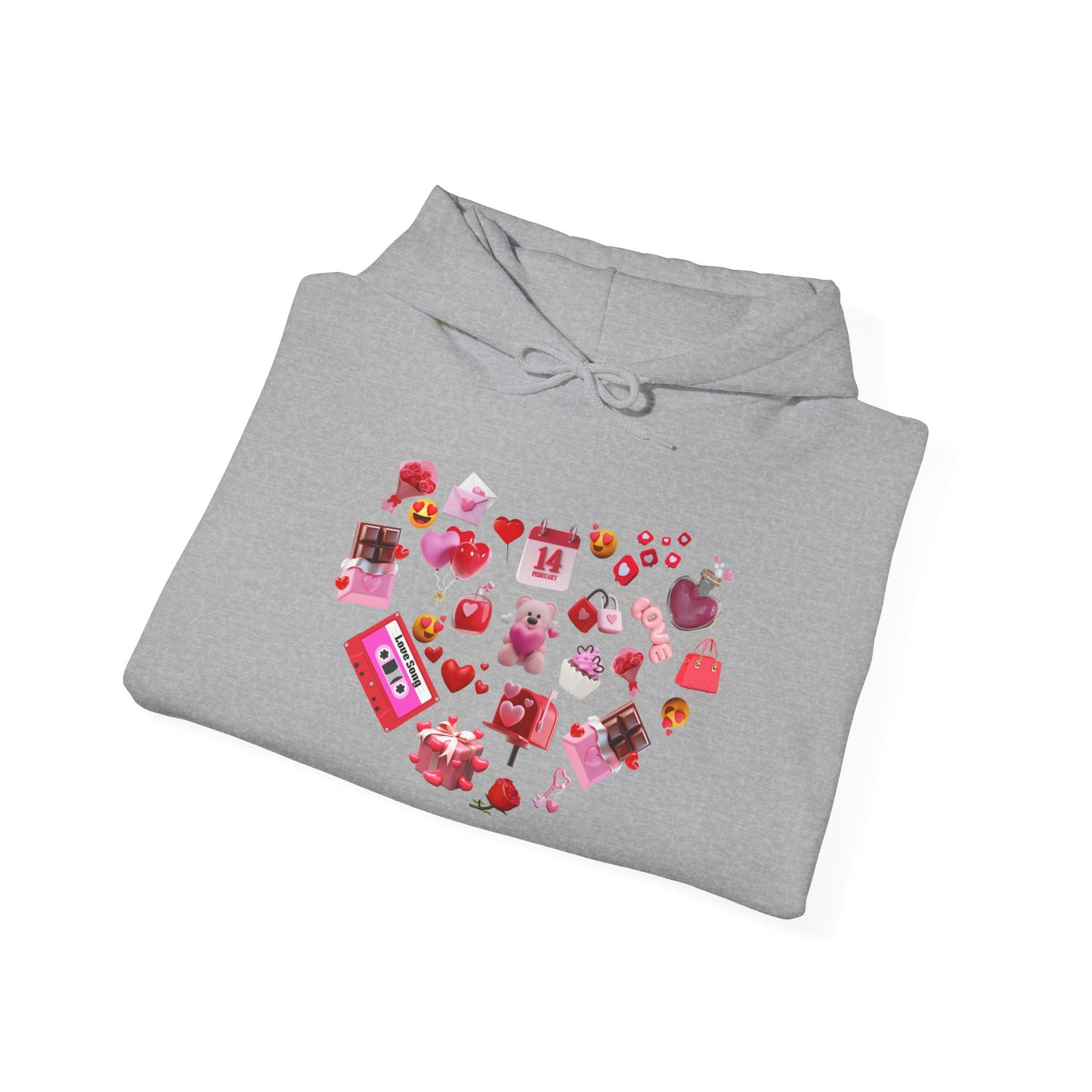 Sweetheart Sky Blue Hoodie for Men & Women – Love Heart Graphic Cozy Couples Wear