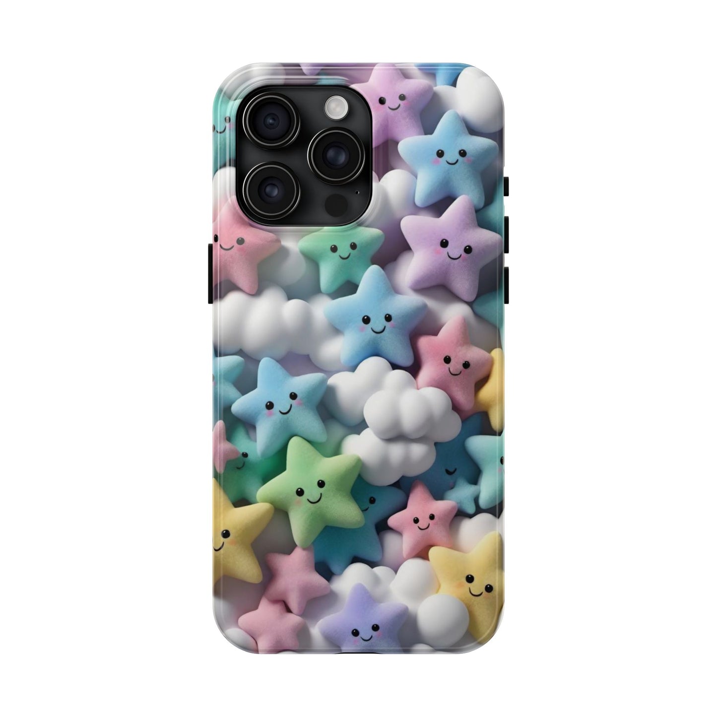 "Kawaii Starry Sky Phone Case – Tough & Durable Protection with Cute Cloud Design for iPhone & Android"