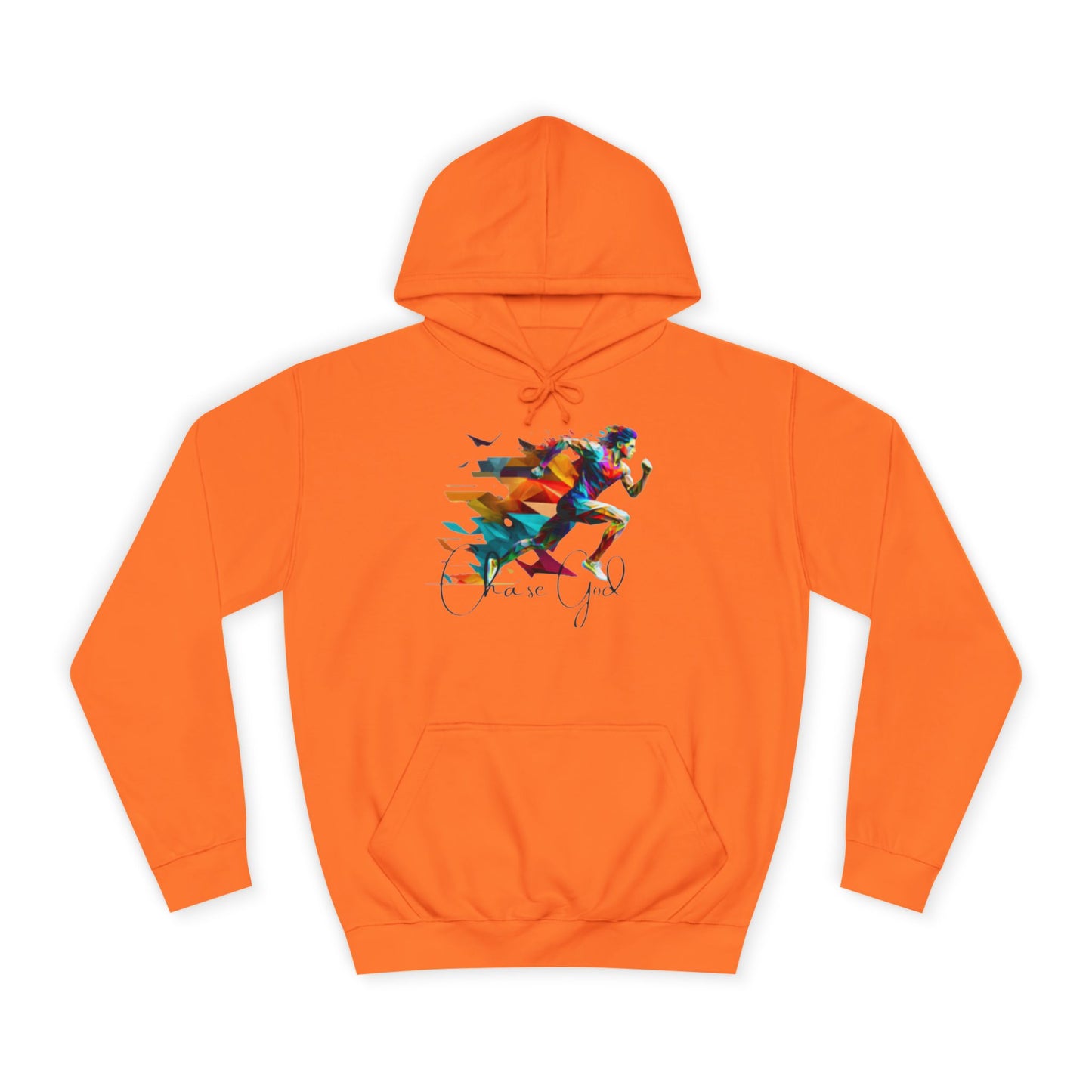Angel White Faith Hoodie for Men – "Chase God, Inspire & Elevate" Spiritual Motivation Wear
