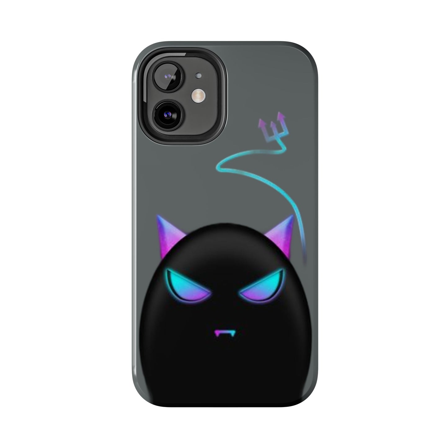 Demonic Cat Tough Phone Case - Cute & Edgy Phone Protection for Cat Lovers