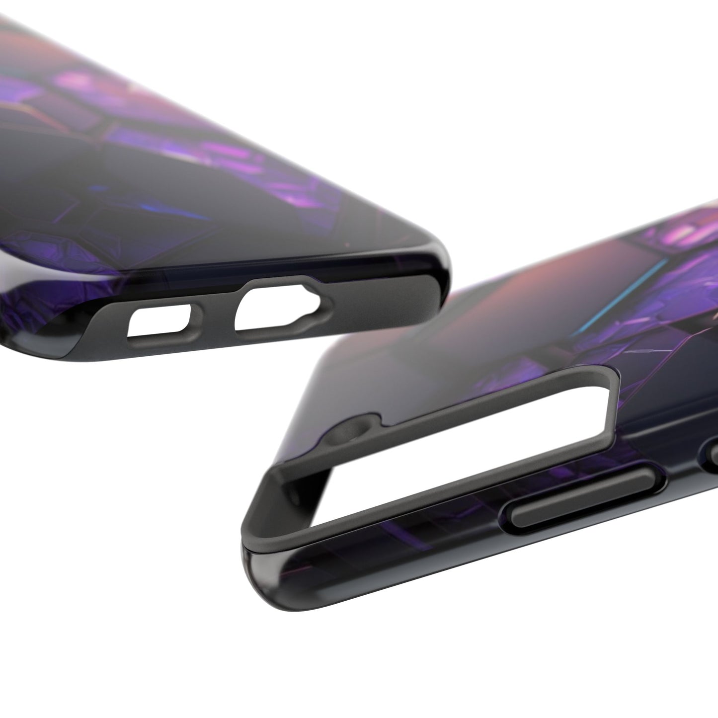 Hexagonal Tough Phone Case - Vibrant Protective Design for Tech Enthusiasts