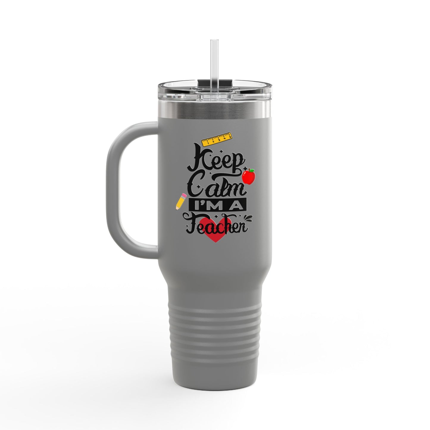 π Teacher Insulated Travel Mug 40oz β Keep Calm and Teach On | Perfect Teacher Appreciation Gift ββ¨