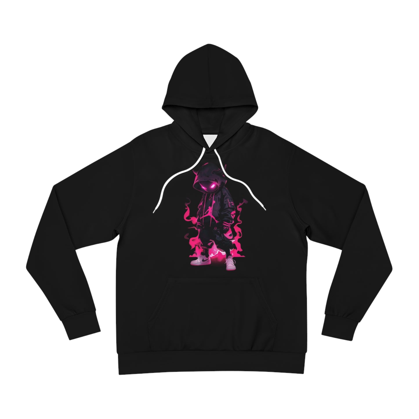 Eclipse Night Black Hoodie for Men & Women – Faceless Flame Phantom Streetwear Design