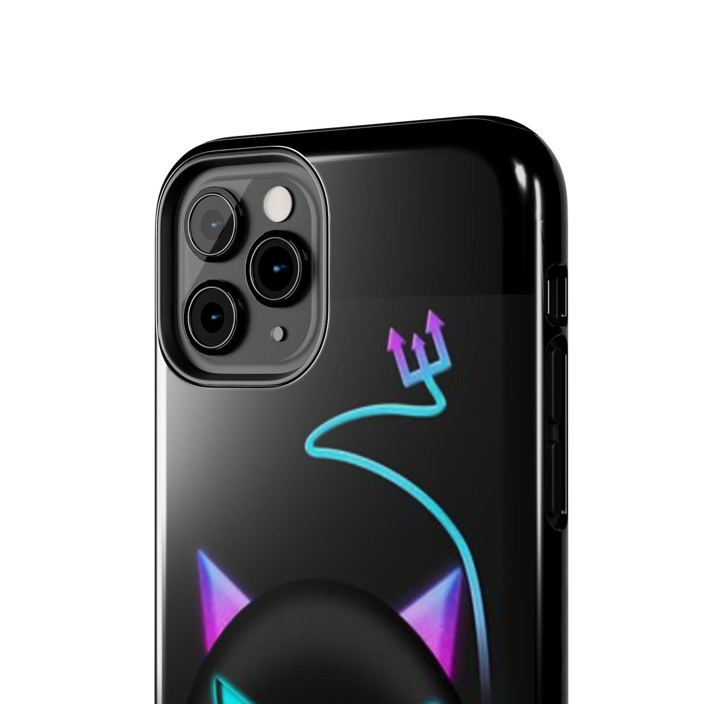 Demonic Cat Tough Phone Case - Cute & Edgy Phone Protection for Cat Lovers