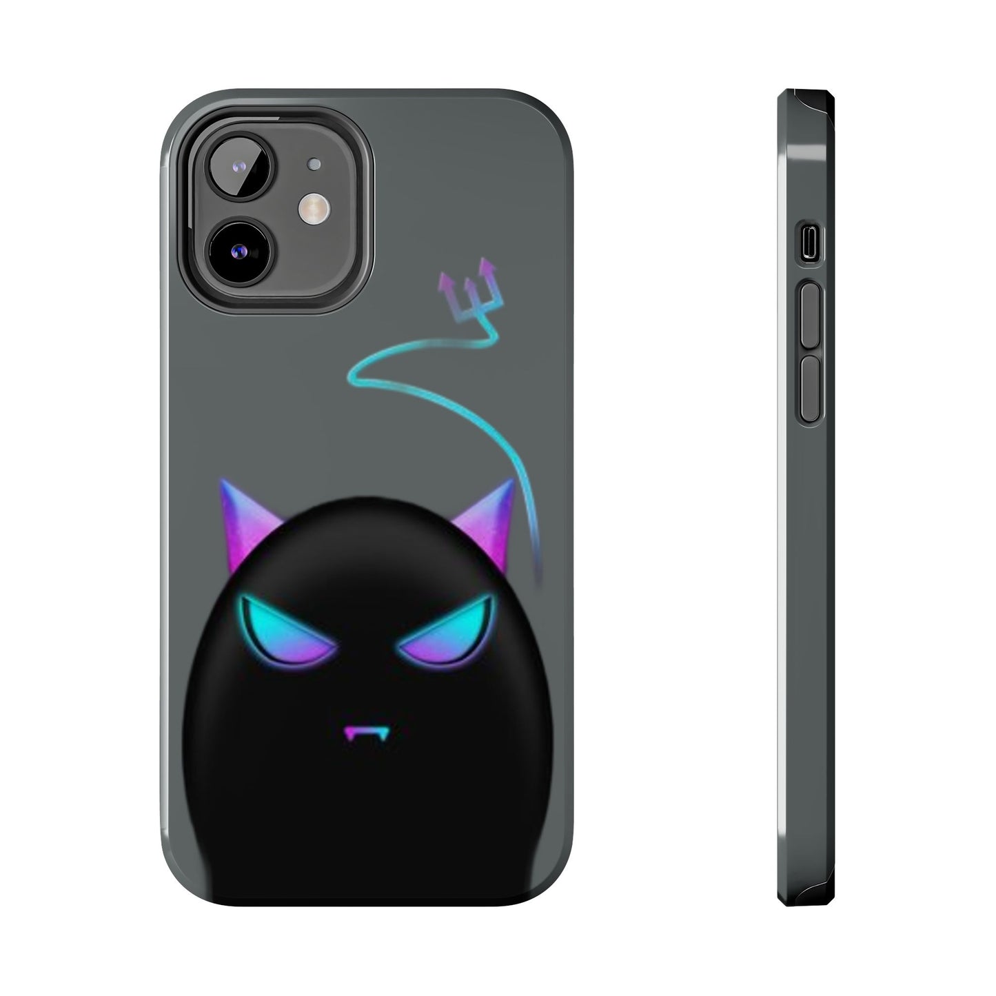 Demonic Cat Tough Phone Case - Cute & Edgy Phone Protection for Cat Lovers
