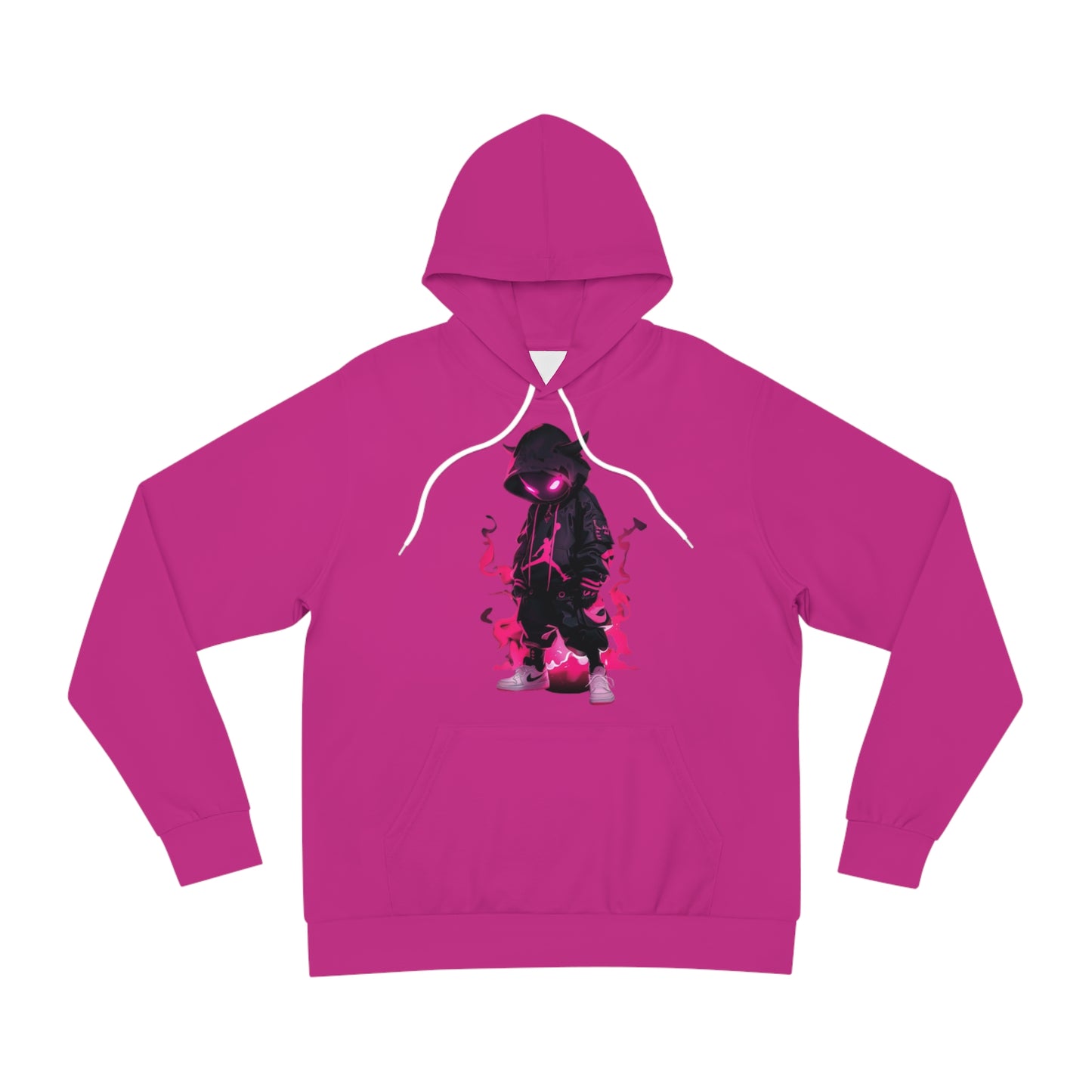 Blush Inferno Pink Sweater for Men– Faceless Flame Figure Bold Expression Wear