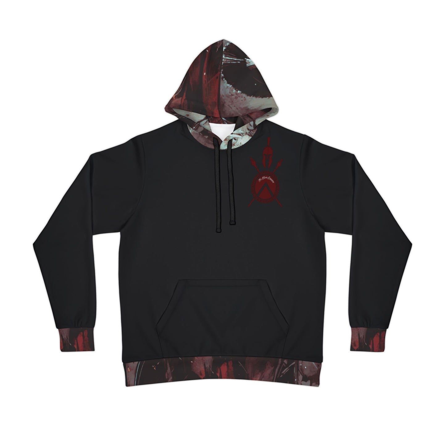 Shadow Forge Black Hoodie for Men & Women – No More Excuses Warrior Graphic Motivational Wear