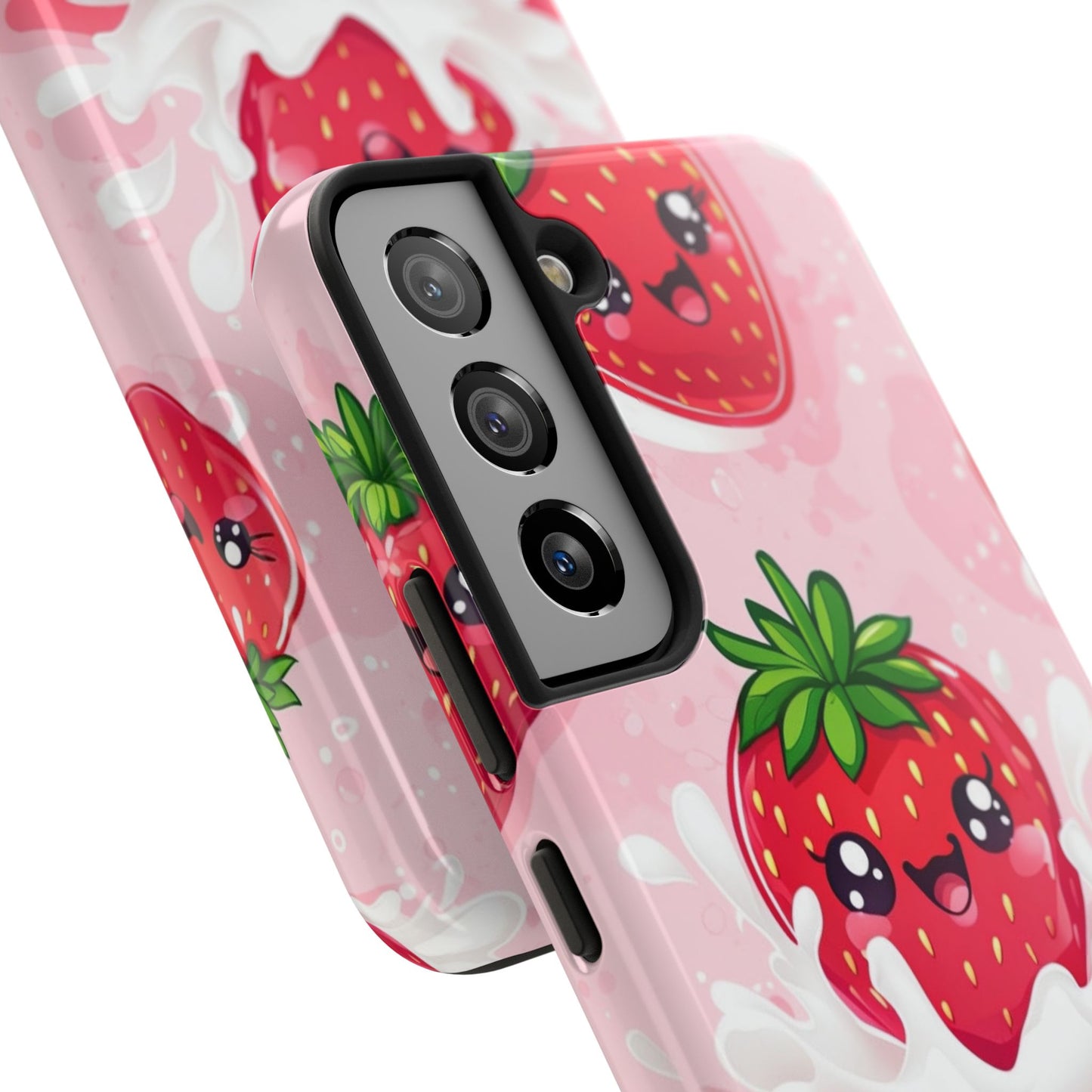 Kawaii Strawberry Tough Phone Case - Cute & Durable Protection