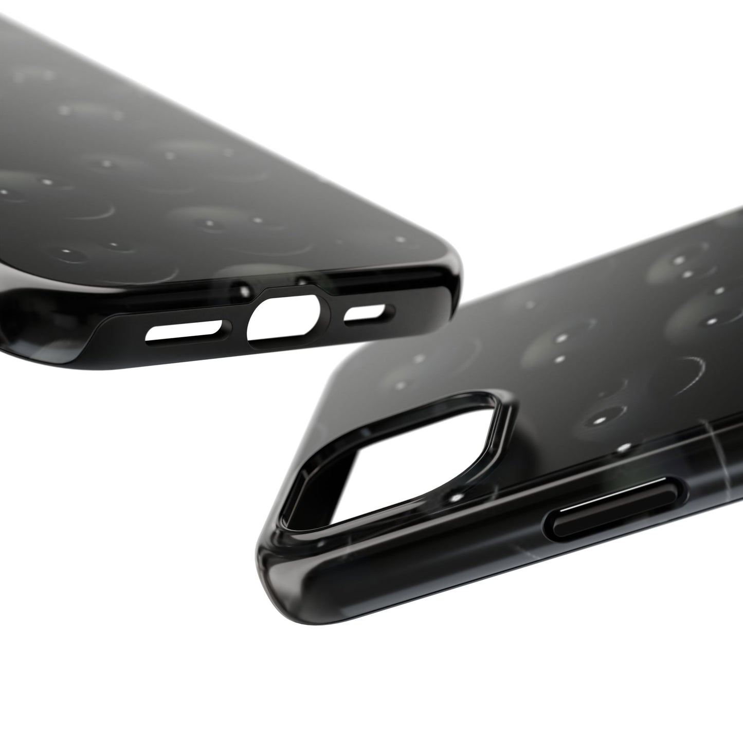 😊 Cute Smiley Face Black Tough Phone Case – Fun & Durable Protection for iPhone & Android