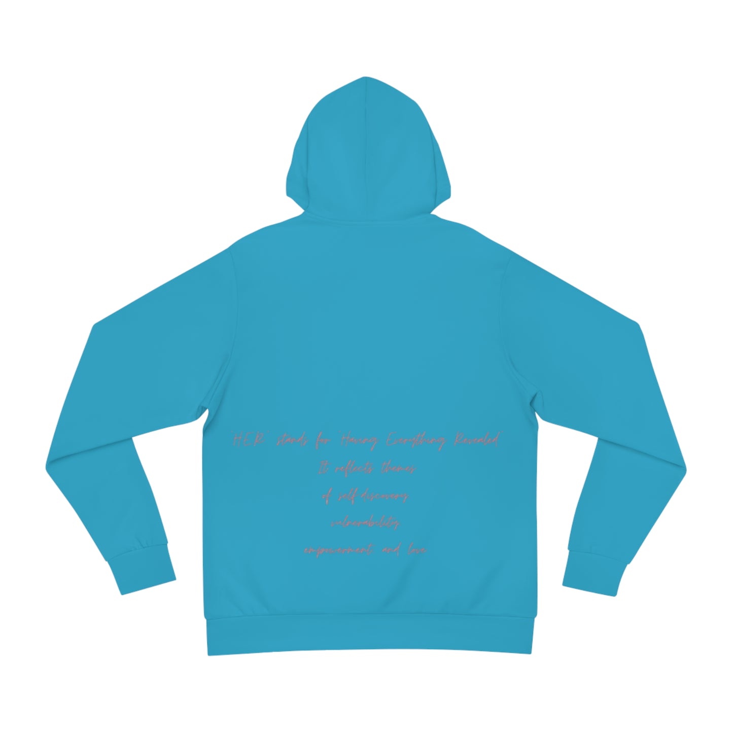 Aqua Bloom Blue Hoodie for Women – HER Floral Expression with Soft Blooming Petals