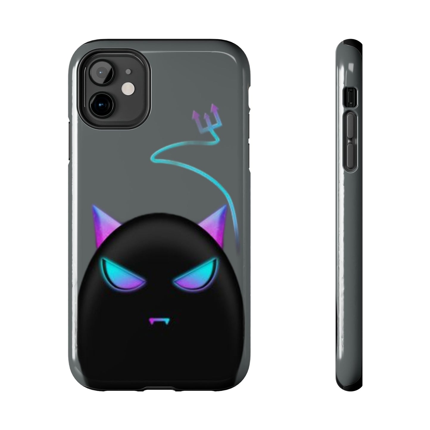 Demonic Cat Tough Phone Case - Cute & Edgy Phone Protection for Cat Lovers