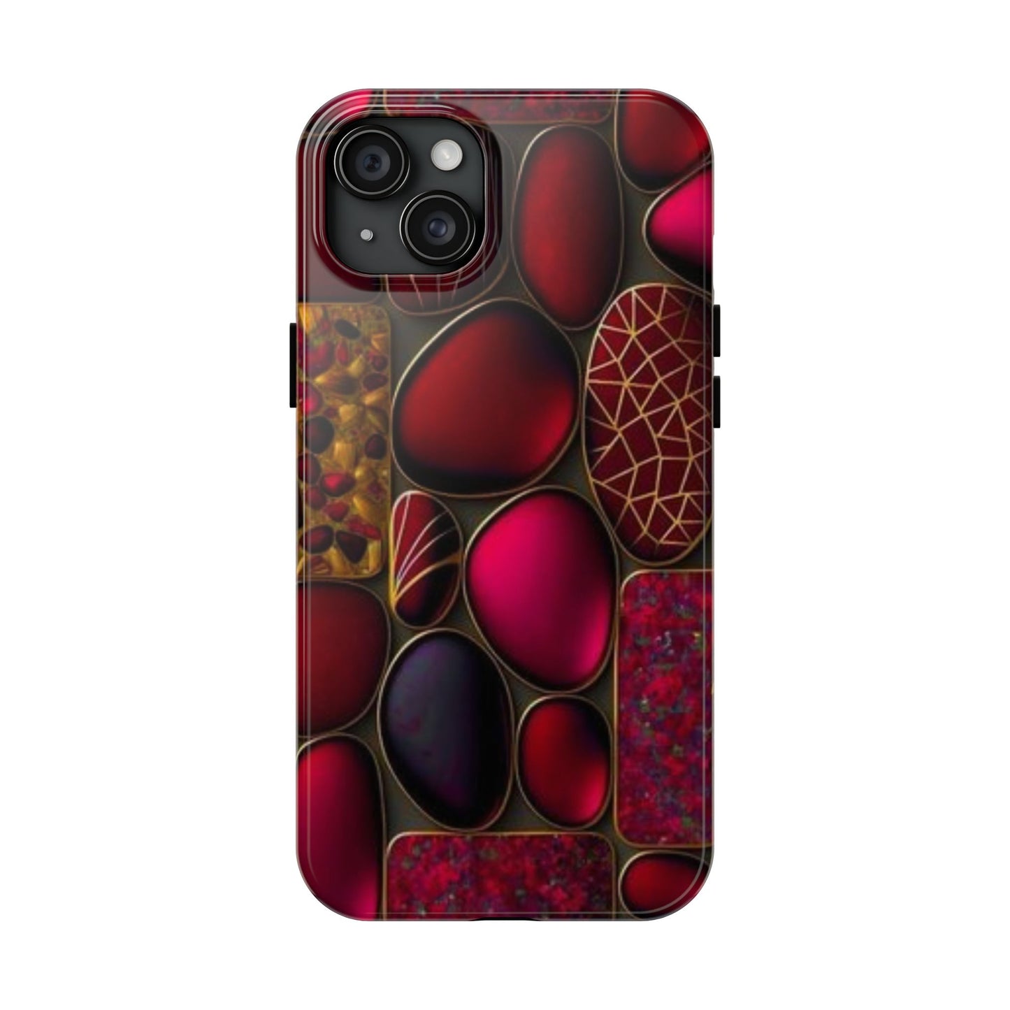 🔴 Tough Phone Cases – Red Stones Design for iPhone & Android – Durable Protection & Stylish Look