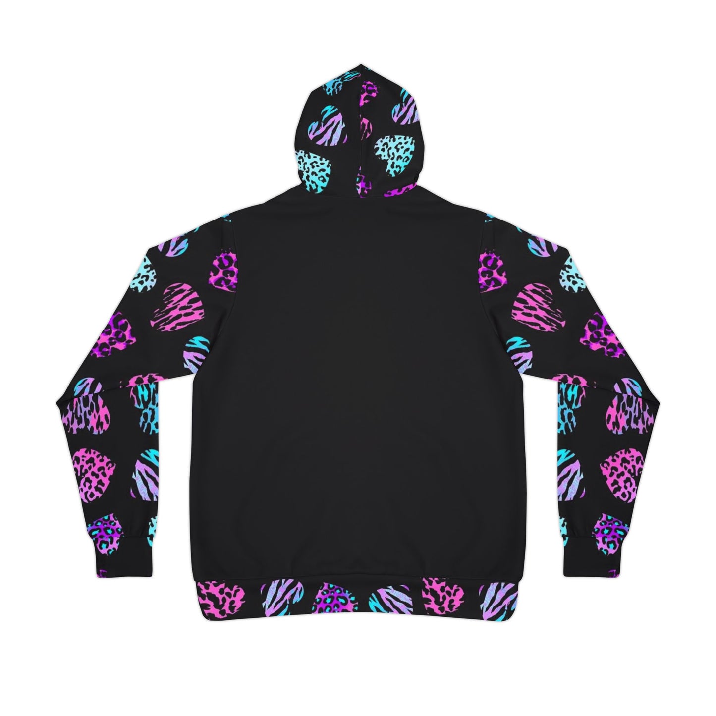 "Blessed Women’s Hoodie – Pink & Black Leopard Print Sweatshirt | Faith-Inspired Fashion"